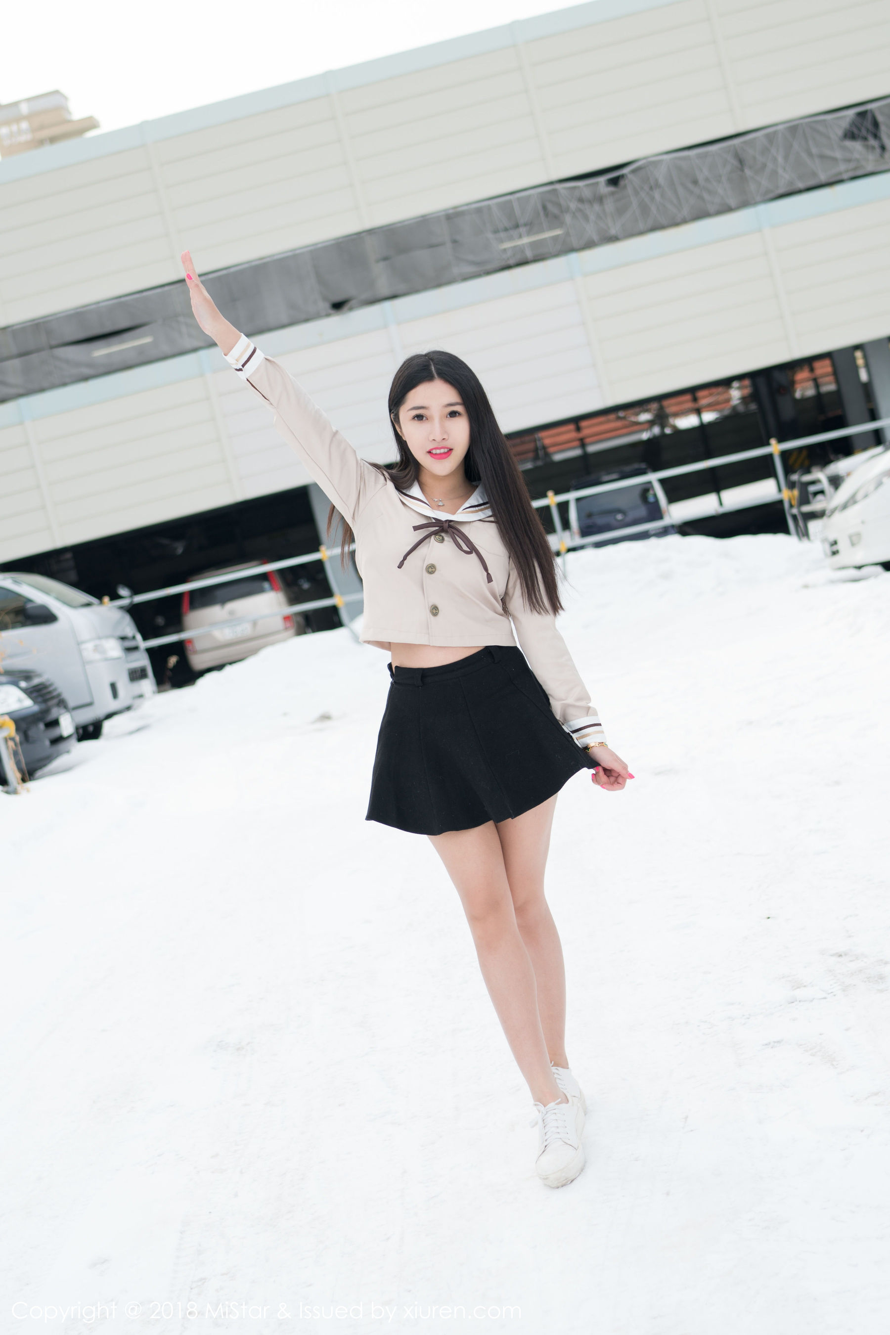 陈嘉嘉Tiffany《雪中有佳人+性感肚兜》 [魅妍社MiStar] VOL.216 
