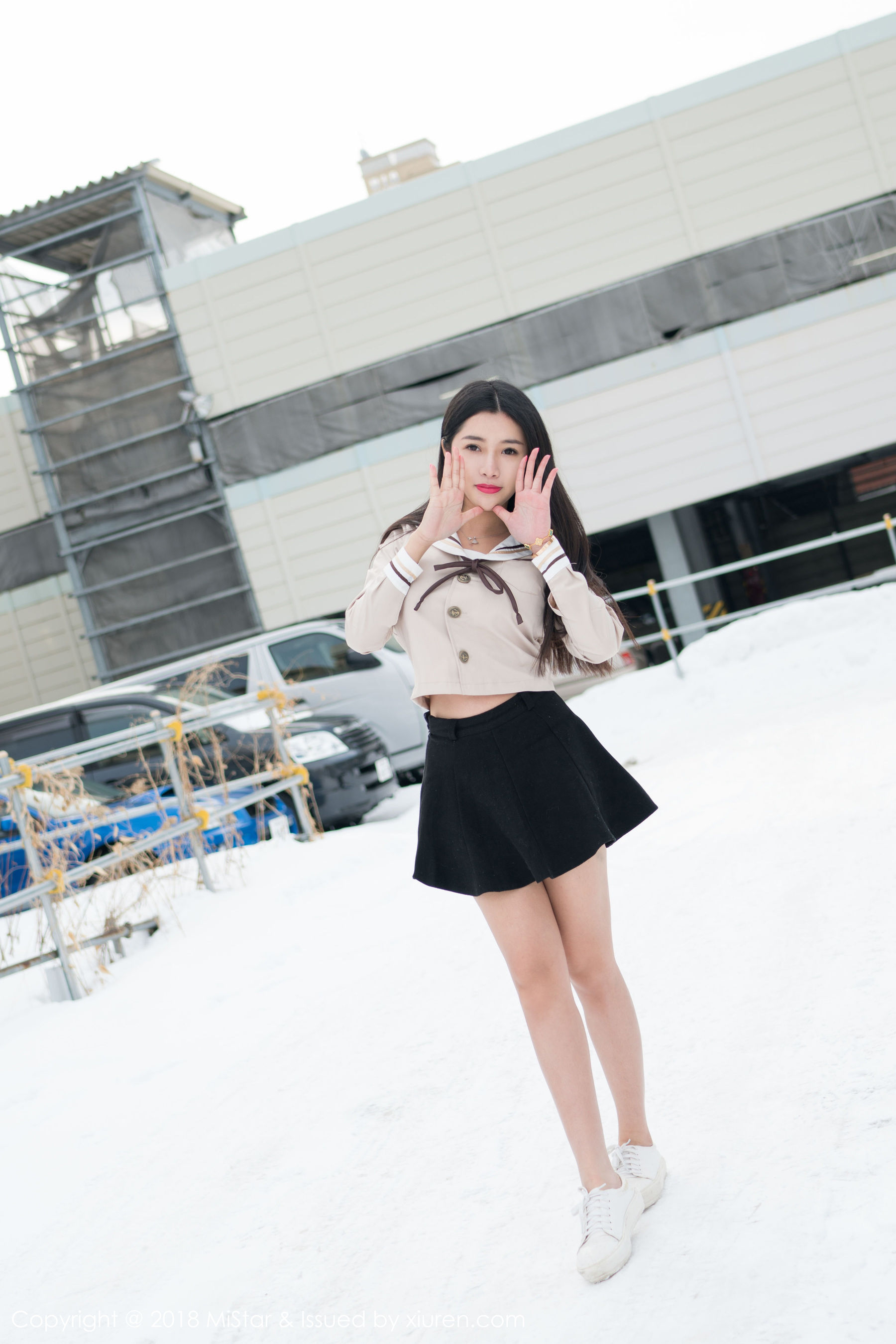 陈嘉嘉Tiffany《雪中有佳人+性感肚兜》 [魅妍社MiStar] VOL.216 