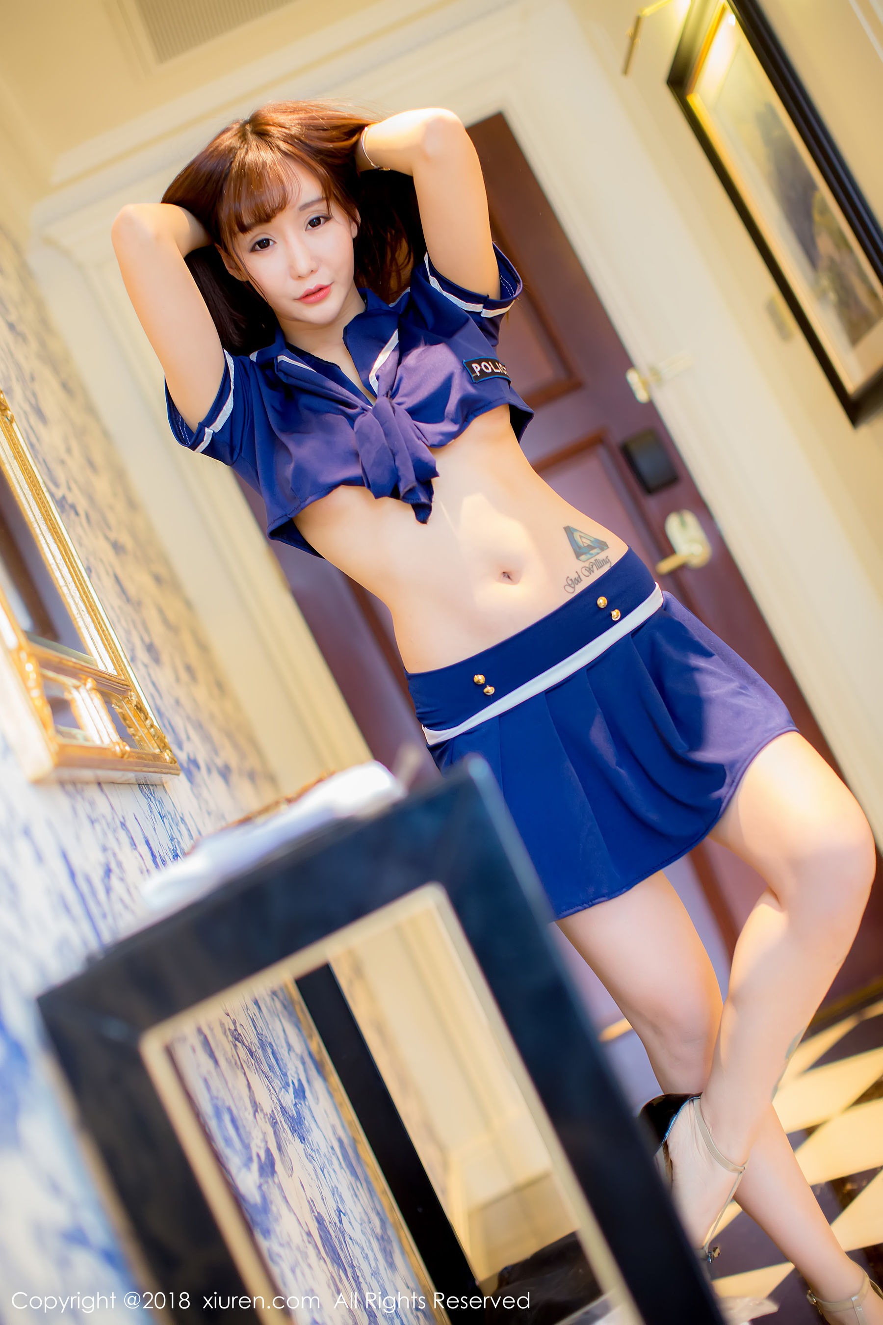 顾灿《蓝色制服》 [秀人XIUREN] No.1005 