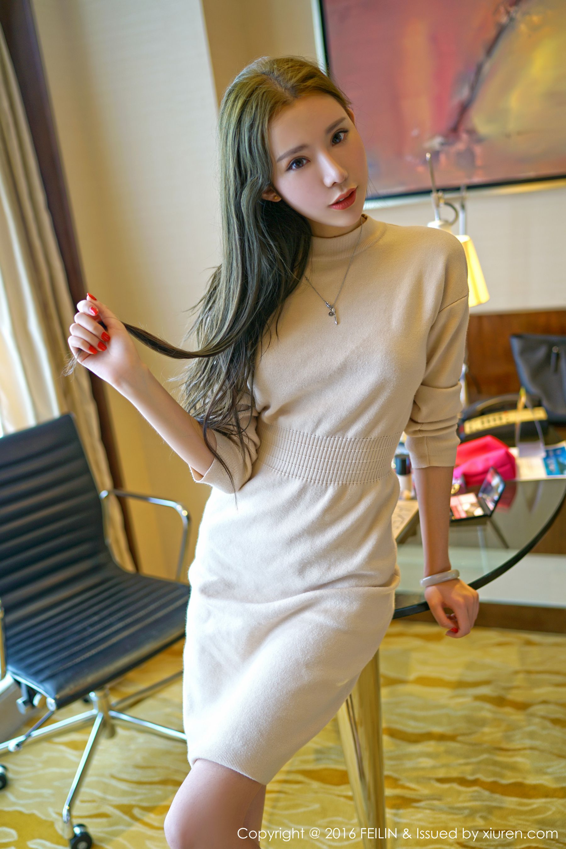 萌琪琪Irene《精致的五官，白皙的皮肤，完美的胸型，修长的美腿》 [嗲囡囡FEILIN] Vol.059 