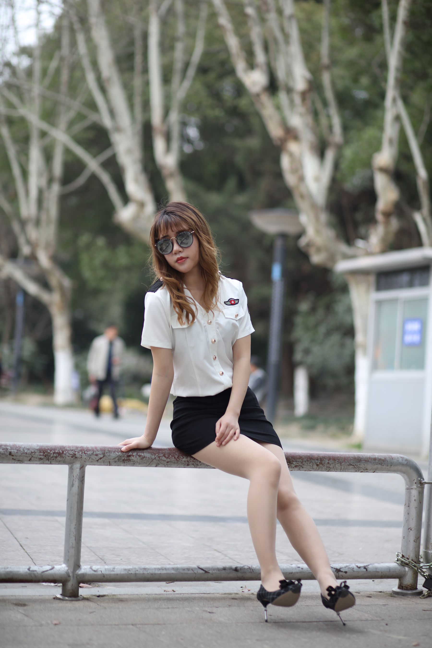 [奈丝] NO.116 高高 公园里的制服肉丝 - 图片08