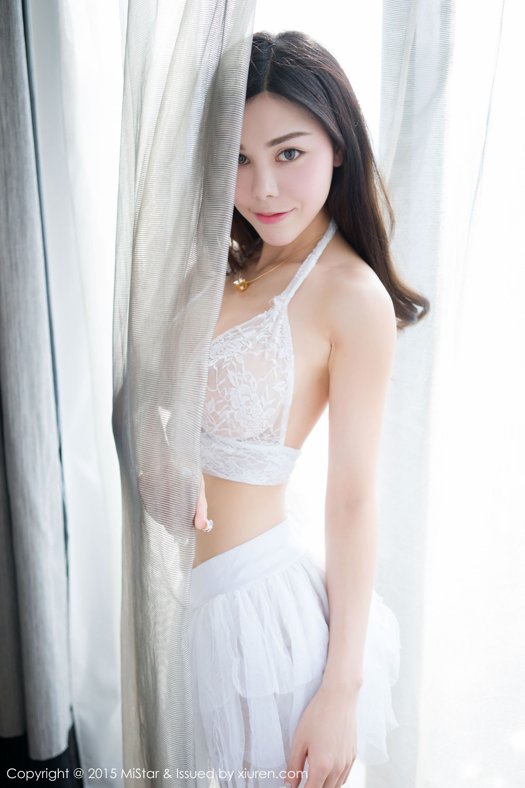 沈佳熹《蕾丝婚纱+透视针织衫》 [魅妍社MiStar] Vol.048 