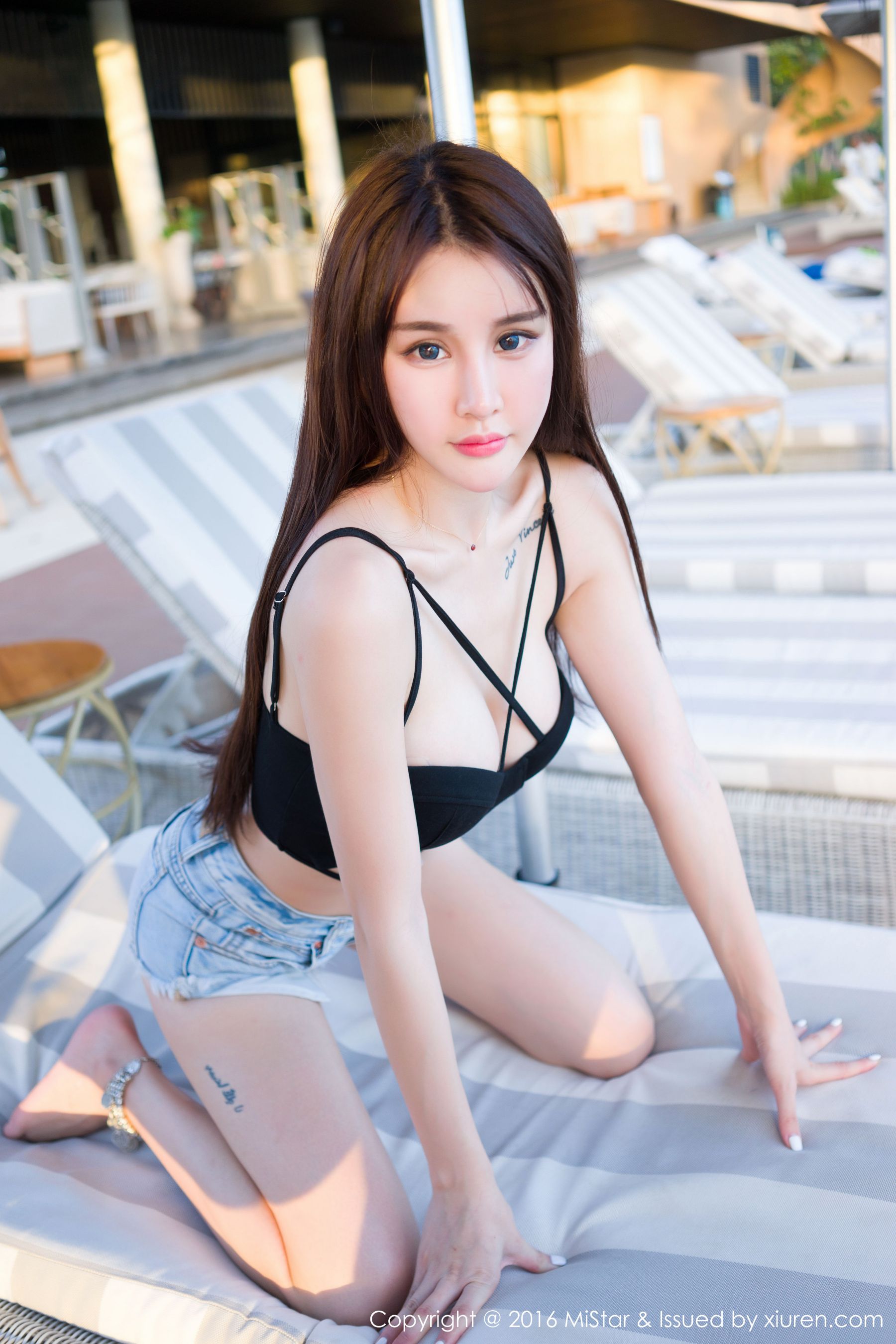 Cheryl青树《薄荷岛旅拍》牛仔热裤+比基尼 [魅妍社MiStar] Vol.064 