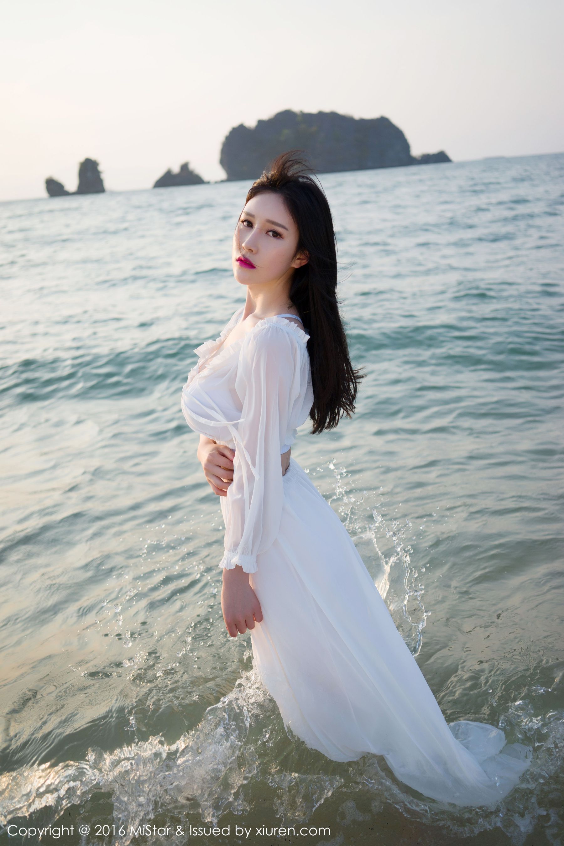 于姬Una《兰卡威旅拍》海滩长裙+泳装 [魅妍社MiStar] Vol.106 