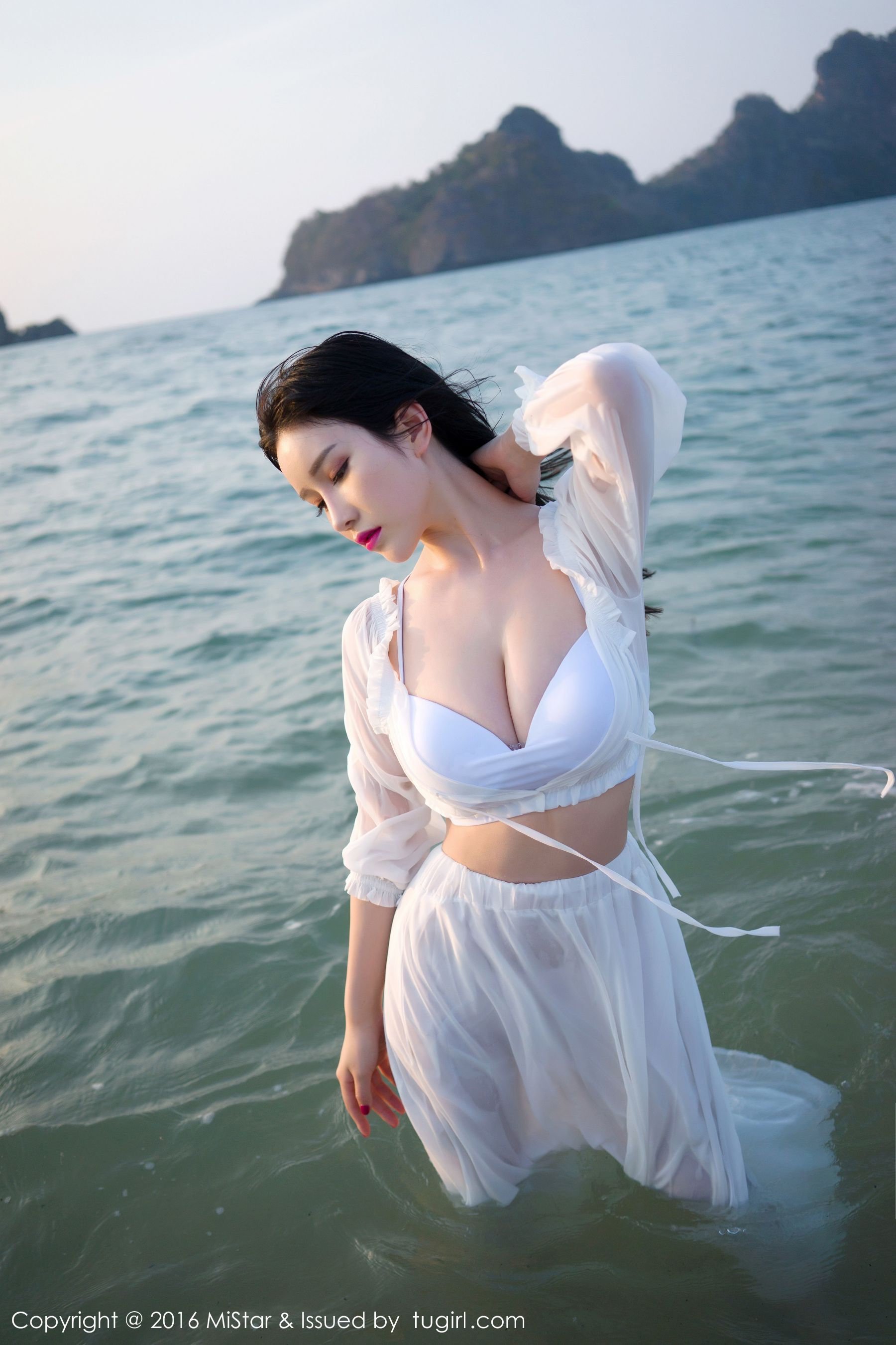 于姬Una《兰卡威旅拍》海滩长裙+泳装 [魅妍社MiStar] Vol.106 