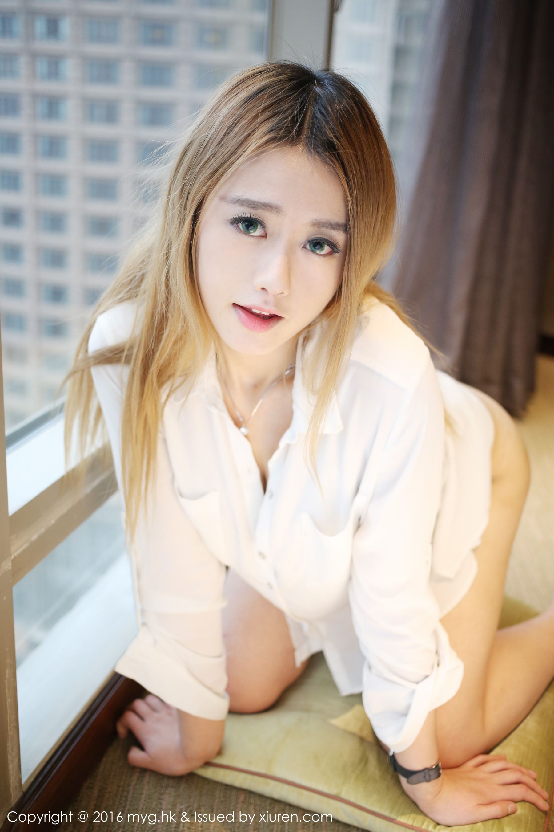 Yuli黄佳丽《白衬衫+内衣诱惑》 [美媛馆MyGirl] Vol.196 