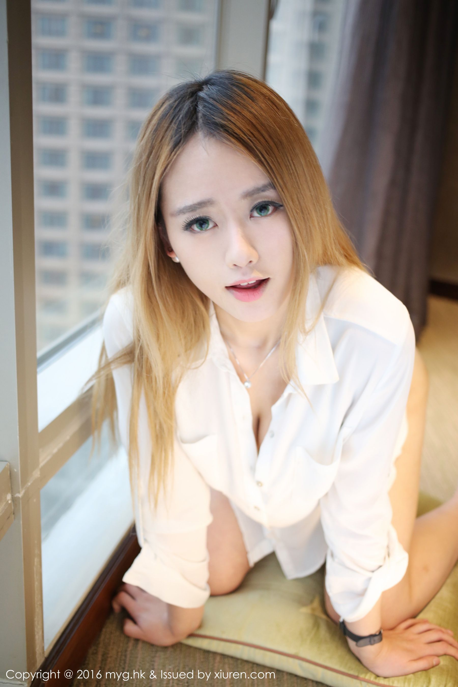 Yuli黄佳丽《白衬衫+内衣诱惑》 [美媛馆MyGirl] Vol.196 