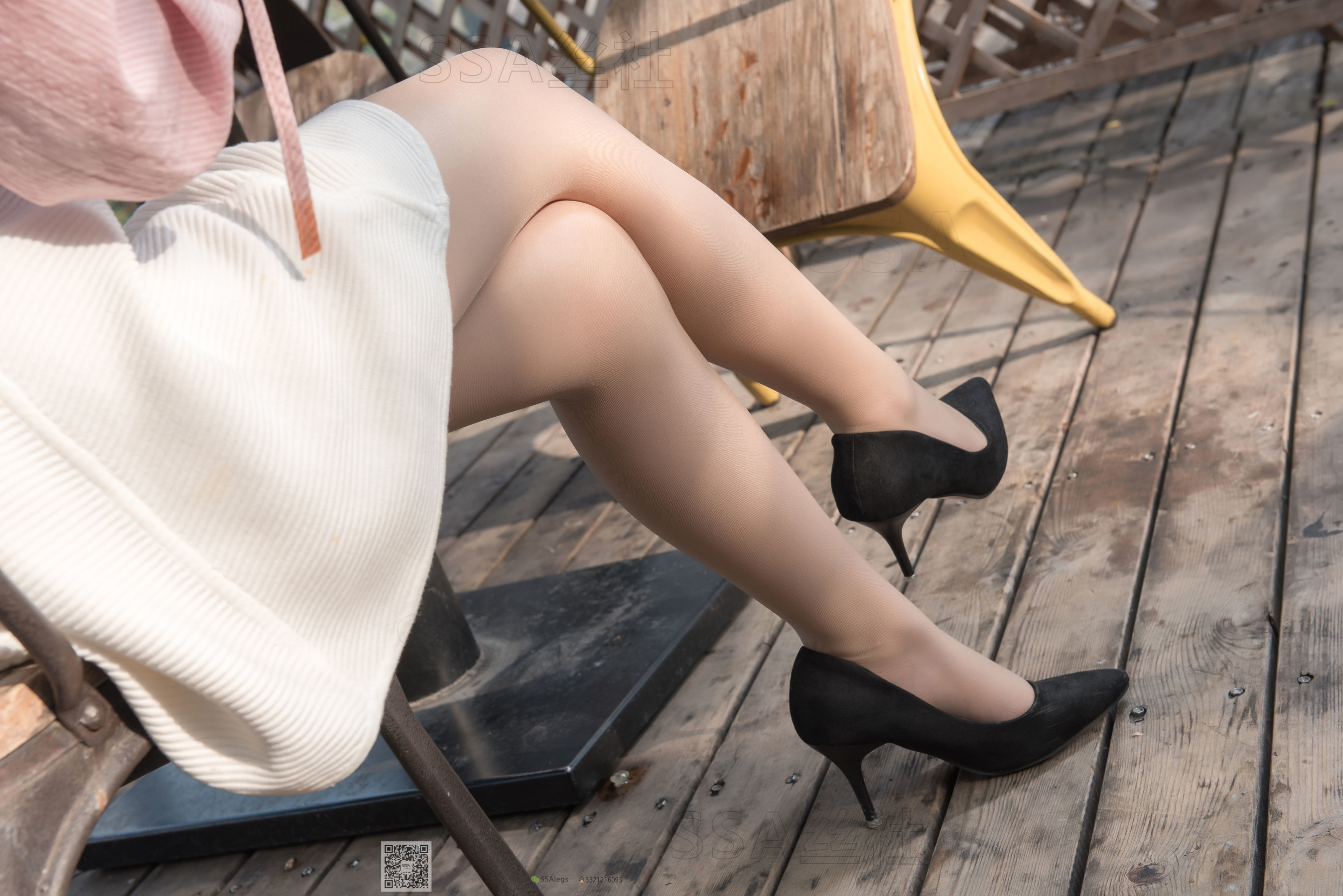 [SSA丝社]超清写真 No.052 西西 街拍小白裙 - 图片05