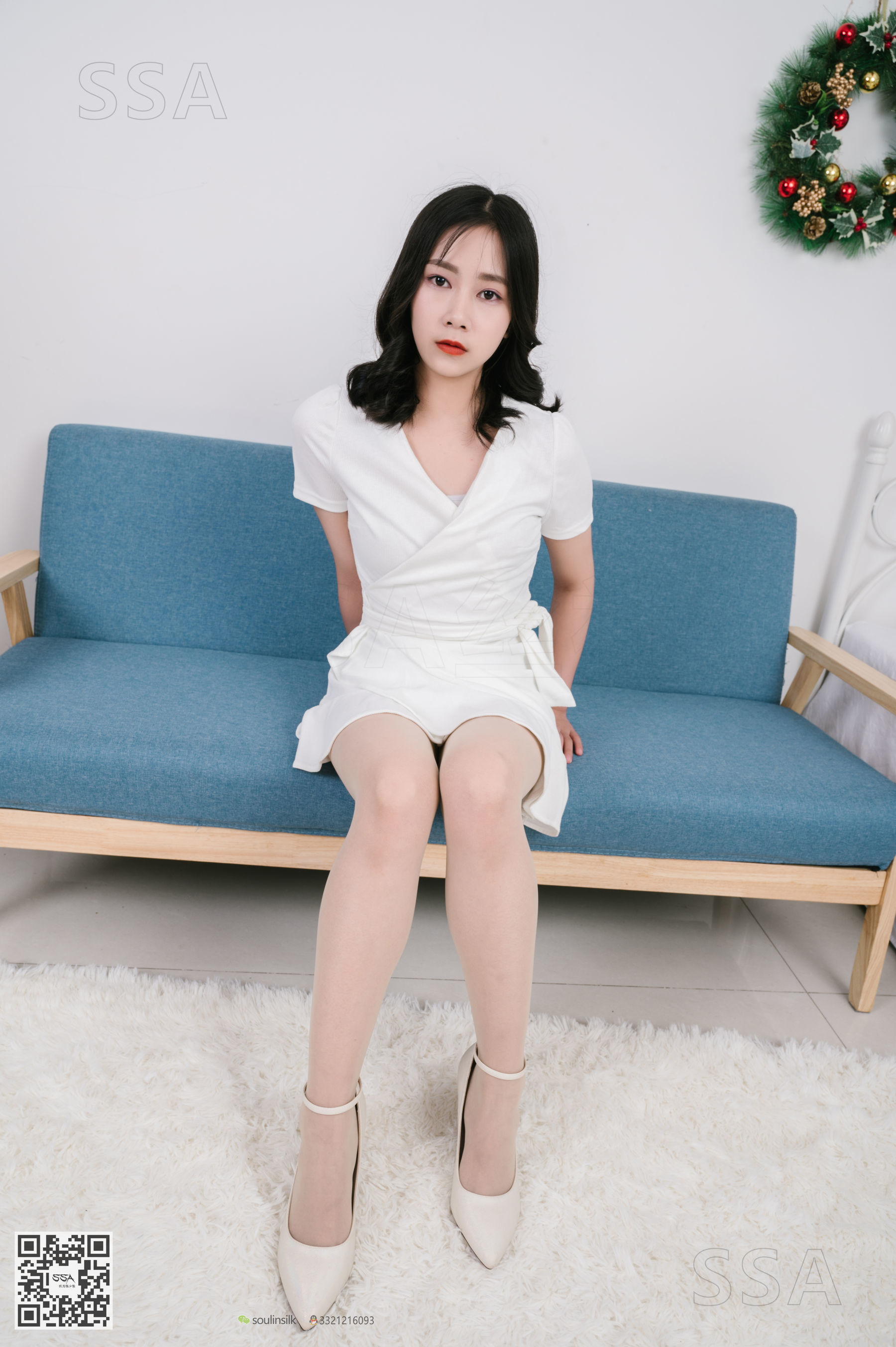 [SSA丝社]超清写真 No.155 阿花 白色连衣裙 - 图片03