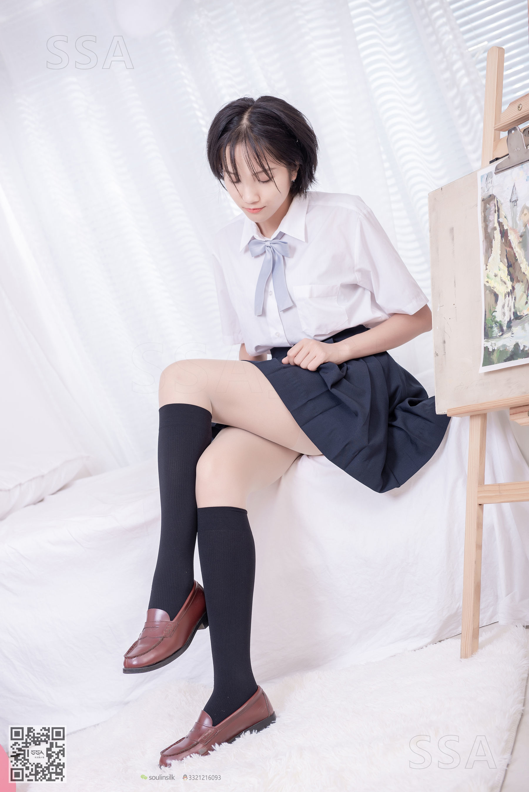 [SSA丝社]超清写真 No.181 小佩 酒窝少女JK制服肉丝黑袜
