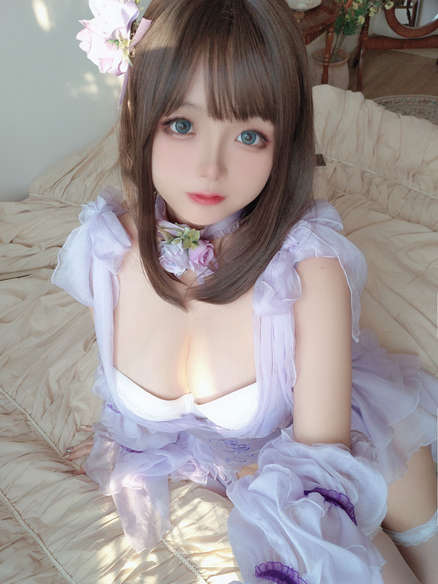 [福利COS] Cosplay日奈娇 - 睡美人 自摄