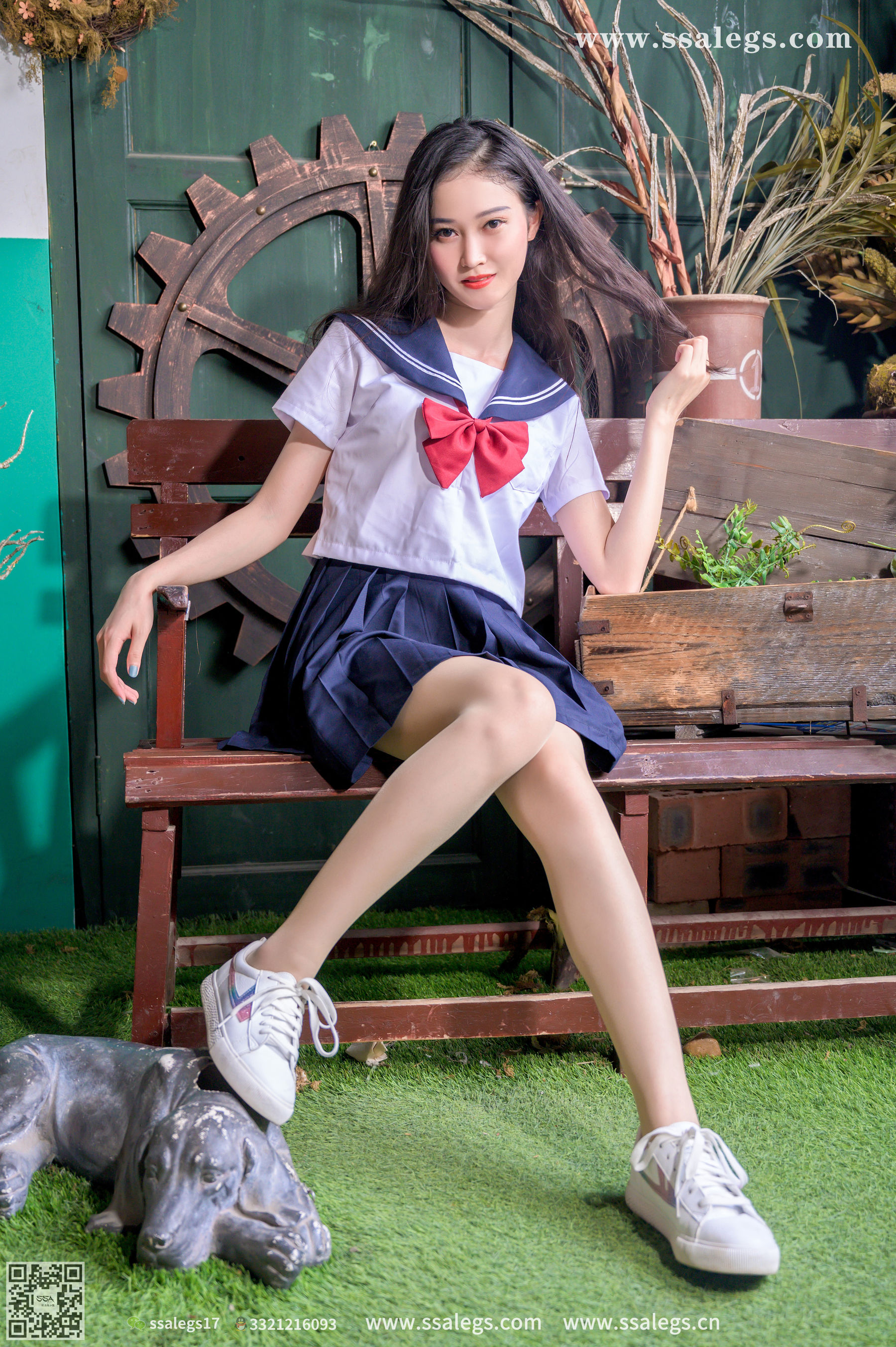 [SSA丝社]超清写真 No.421 漫漫 白色jk制服肉丝写真(上)