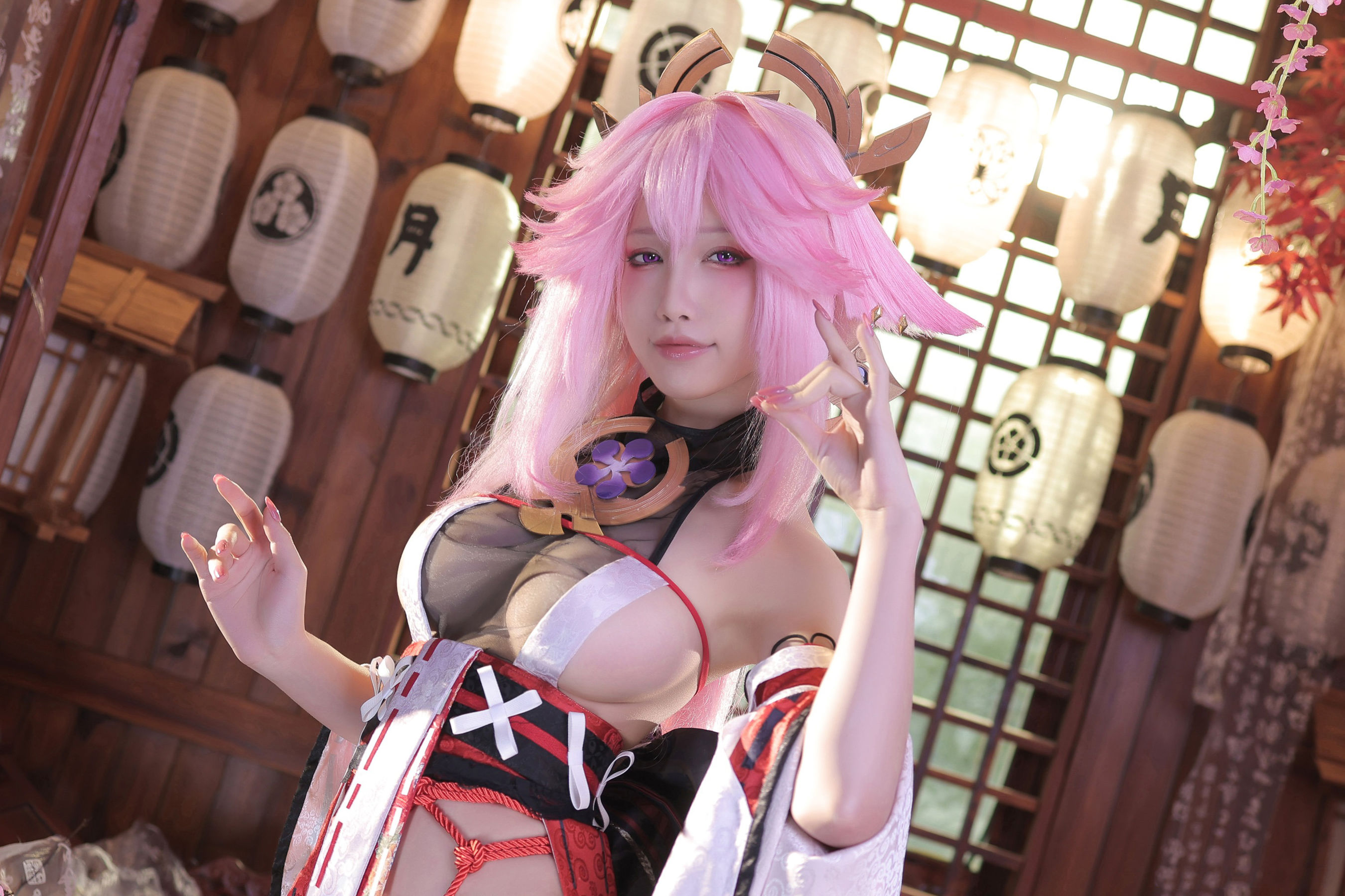 [福利COS] 动漫博主水淼aqua - 新原神八重神子