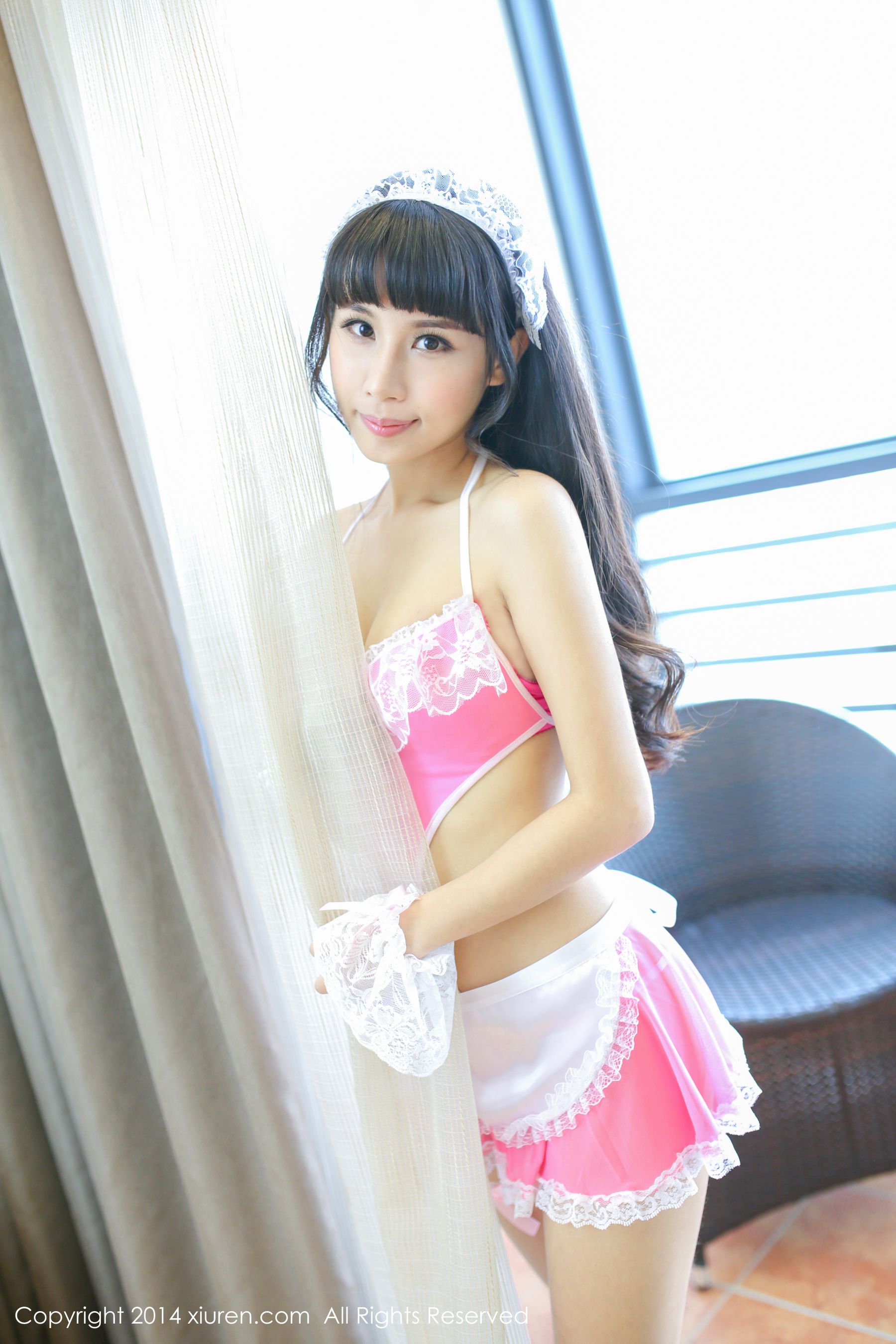 涵涵Blackangela《厨娘装+猫耳cosplay》 [秀人网XiuRen] No.132 