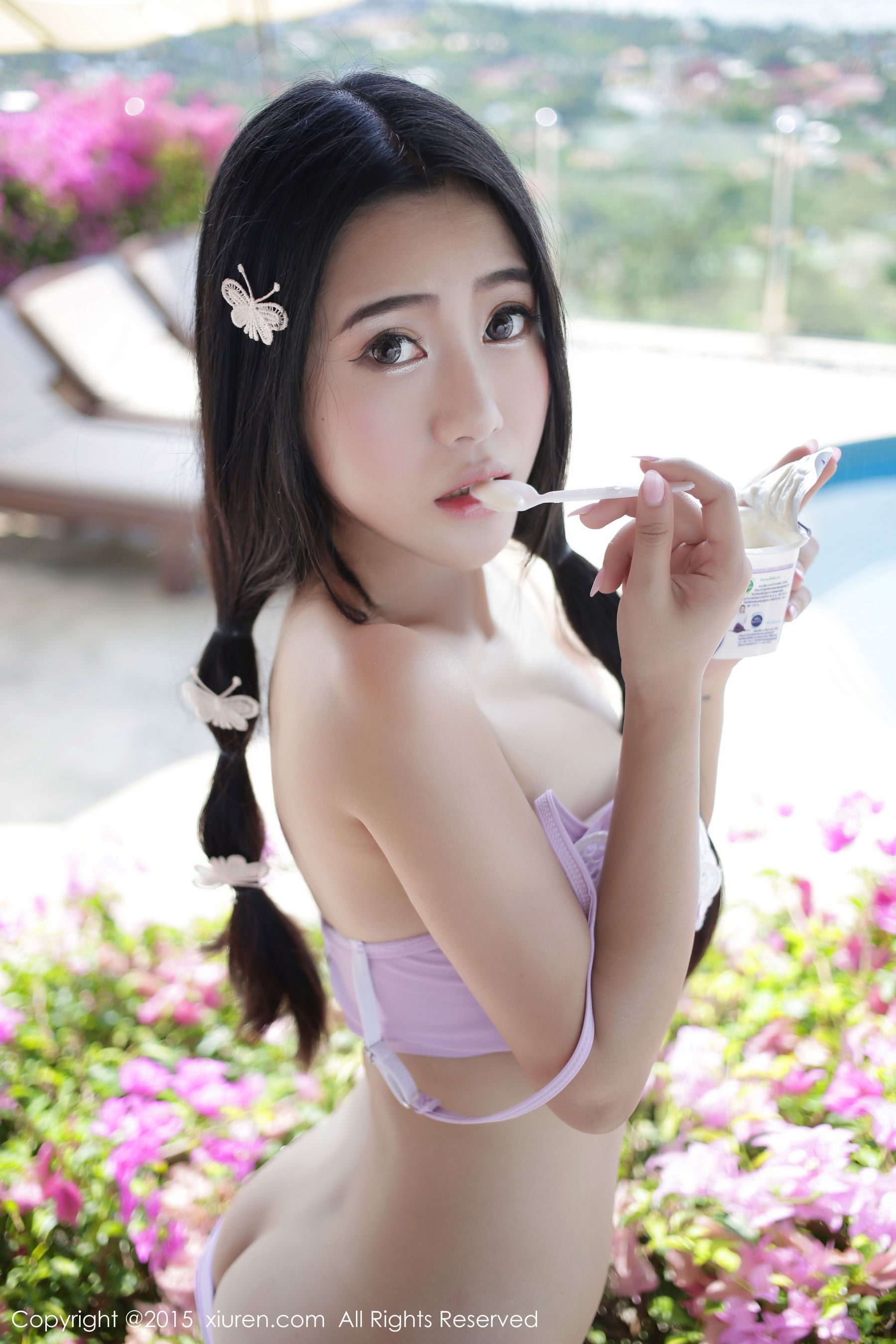 兜豆靓Youlina《苏梅旅拍》比基尼+COS猫女 [秀人网XiuRen] No.445 