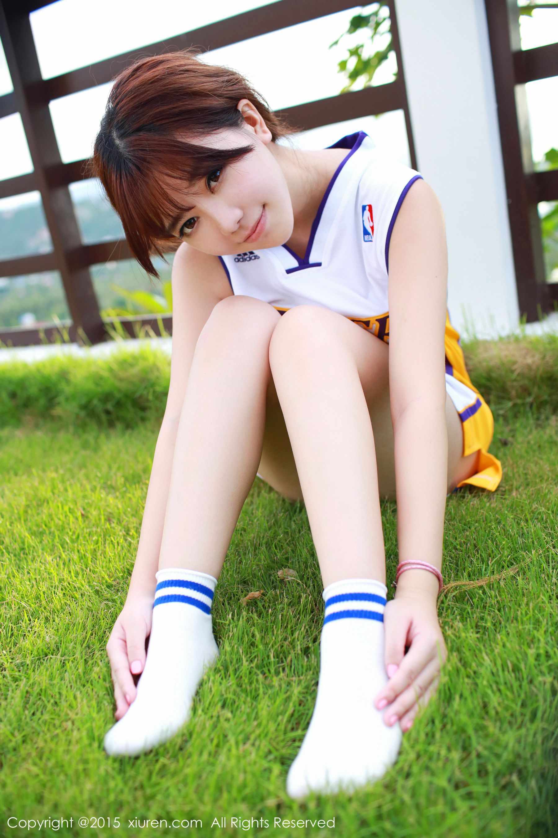 刘飞儿Faye《科比篮球服+布条内衣》 [秀人网XiuRen] No.452 