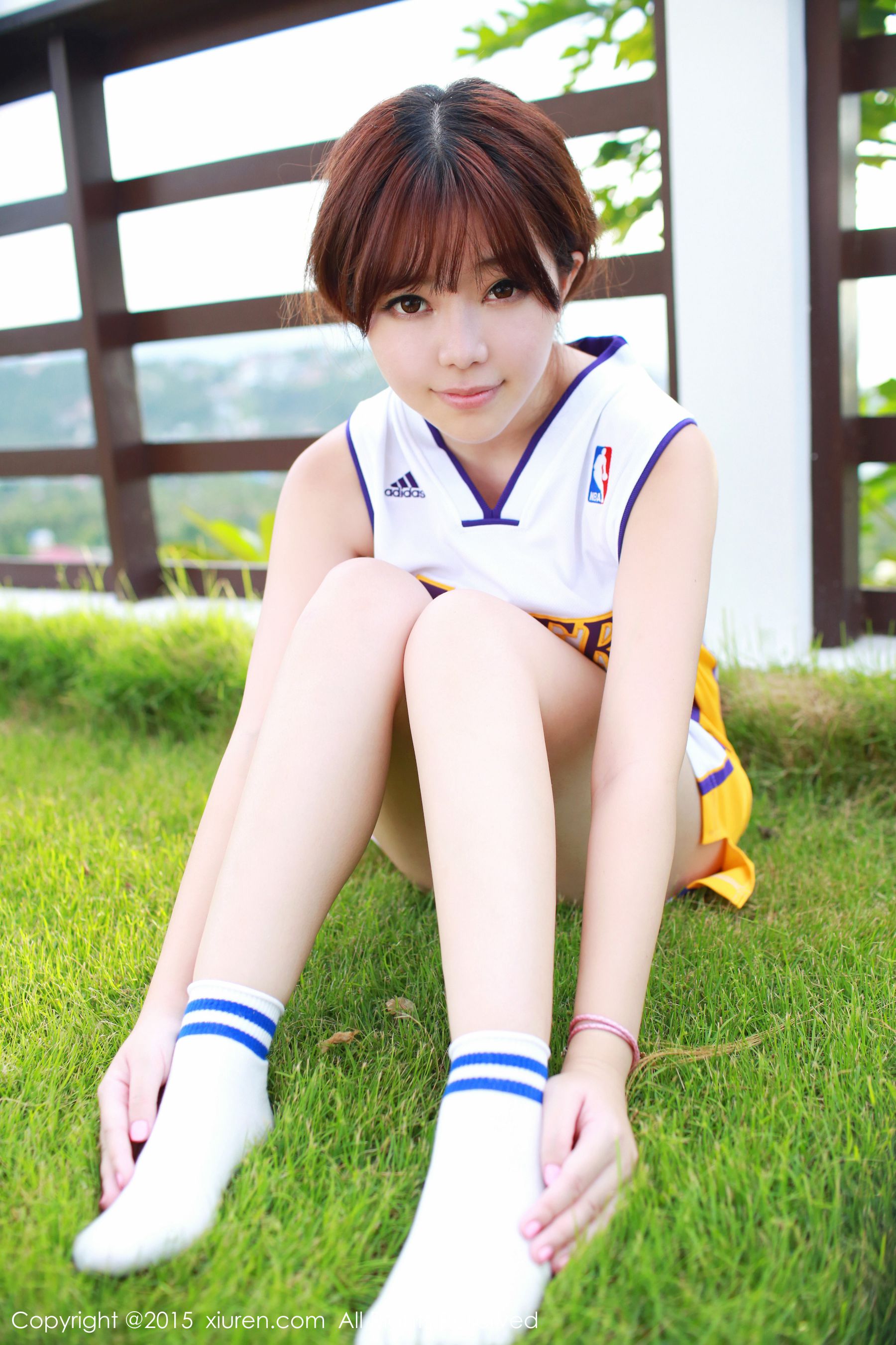 刘飞儿Faye《科比篮球服+布条内衣》 [秀人网XiuRen] No.452 