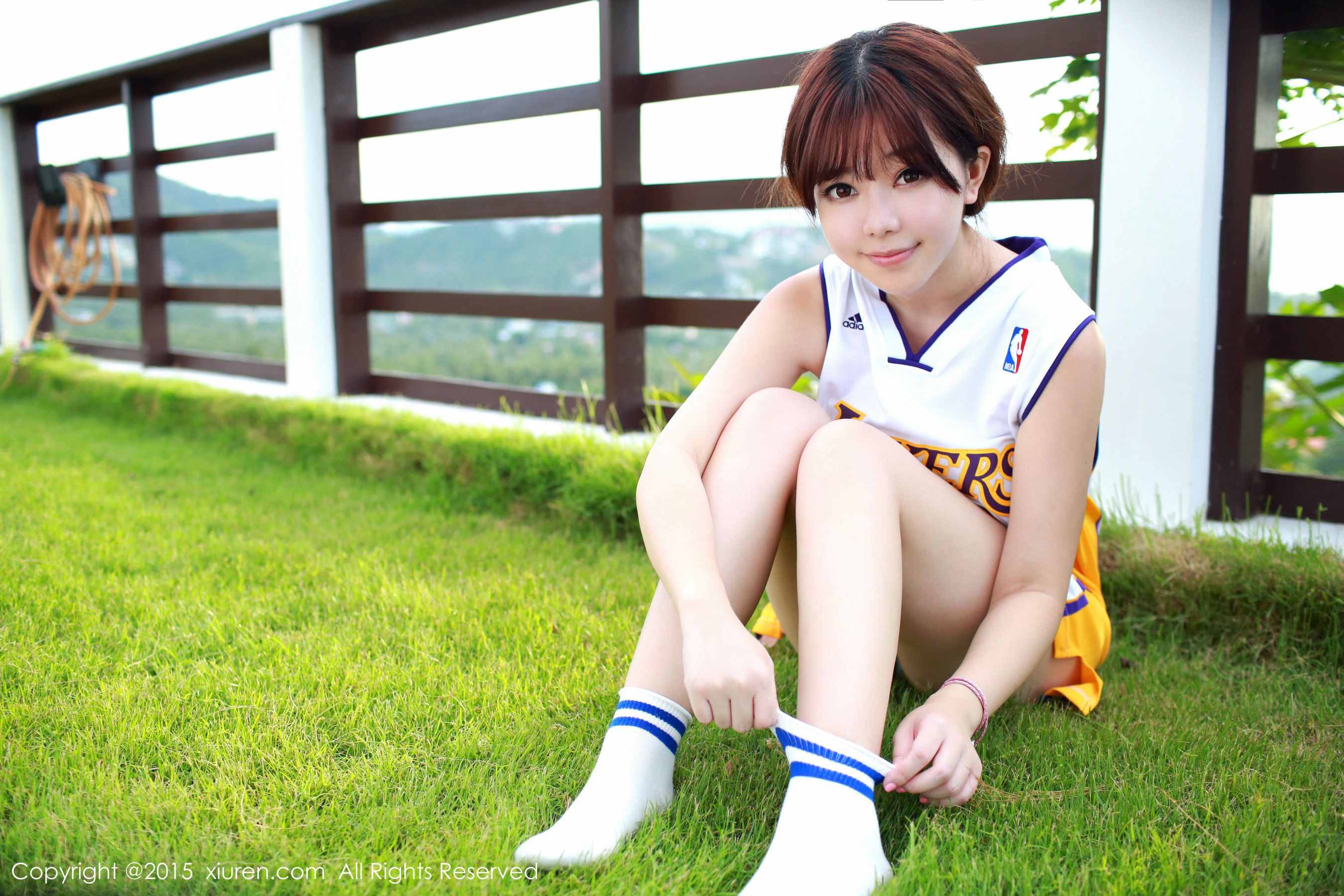 刘飞儿Faye《科比篮球服+布条内衣》 [秀人网XiuRen] No.452 