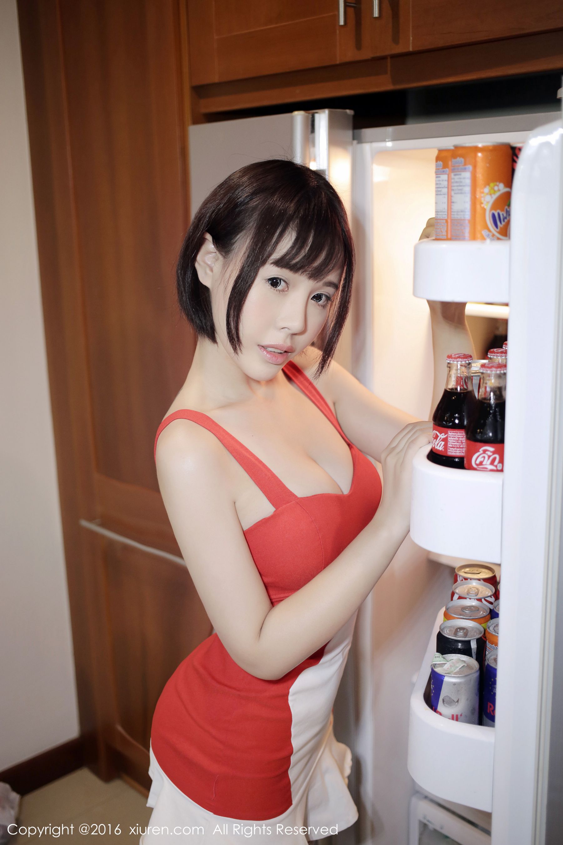 Evelyn艾莉《小红裙》 [秀人网XiuRen] No.665 