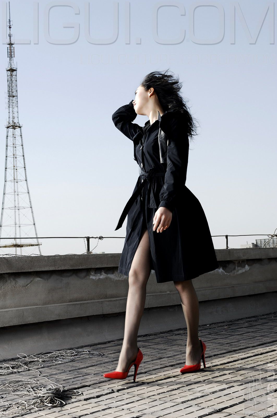 [丽柜LiGui] Model 程海伦《紅與黑》丝足写真图片