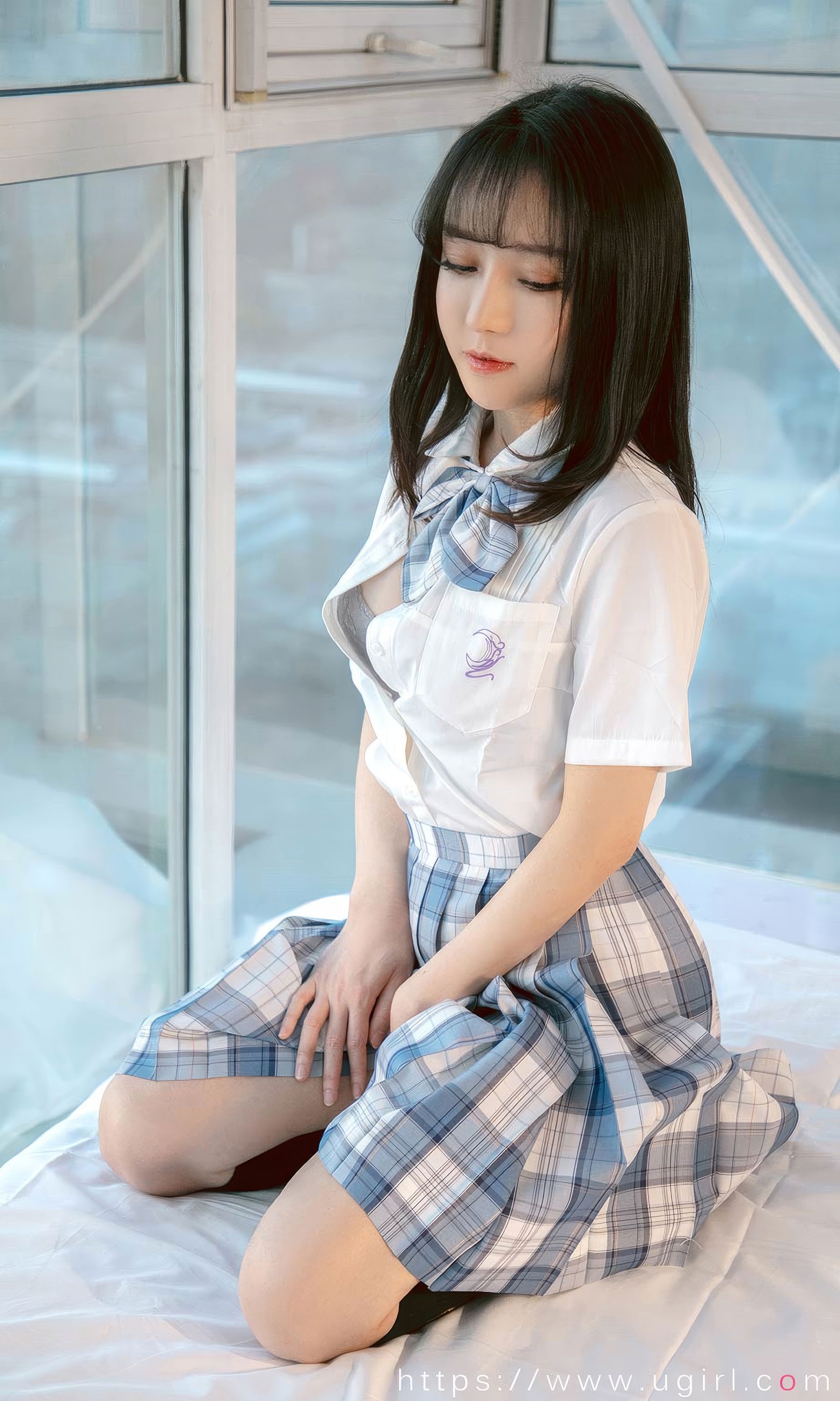 [Ugirls]爱尤物 No.2929 香色格子裙 白亦ada