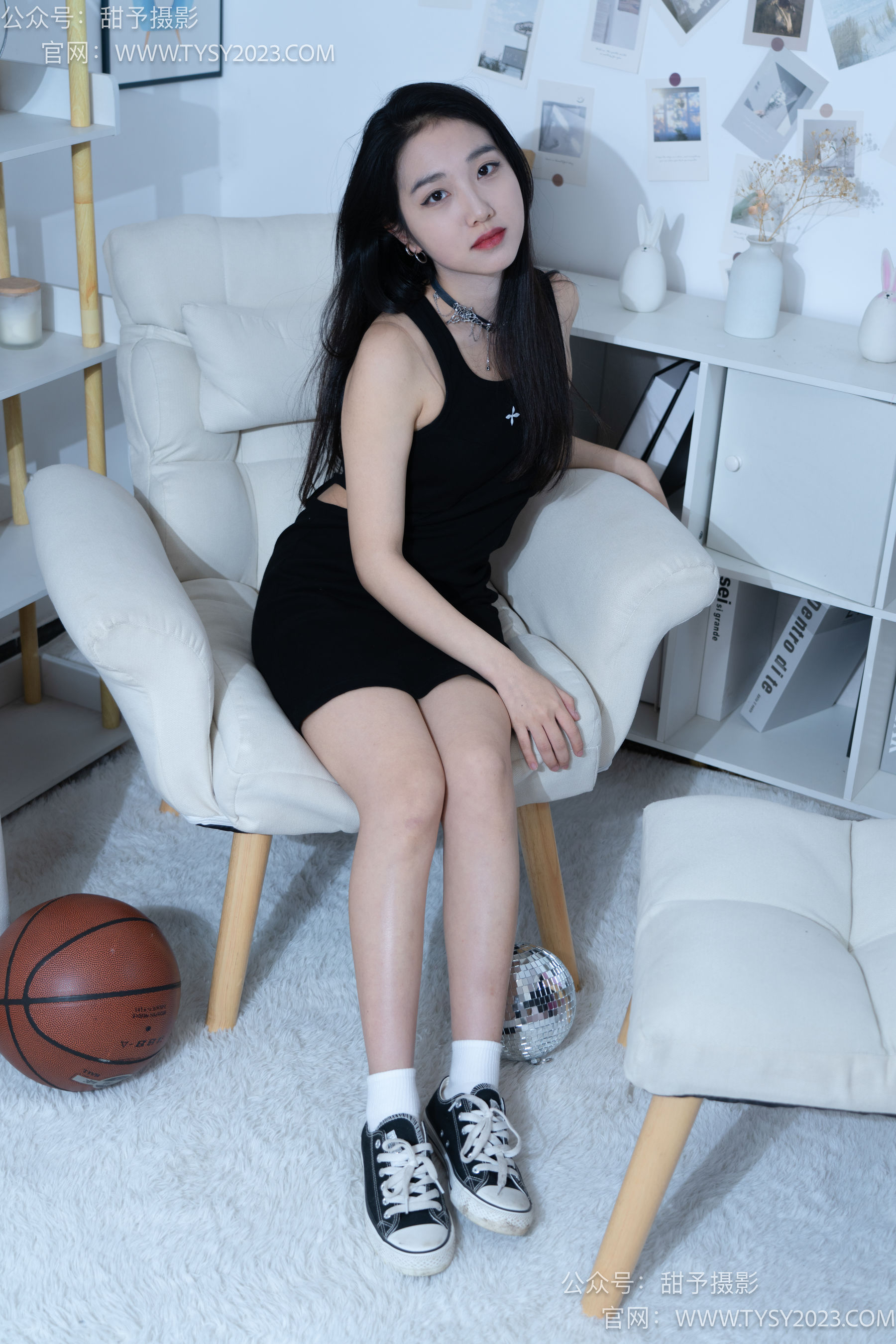 甜予摄影 No.082 筱筱 -帆布鞋、白棉袜、裸足 - 图片02