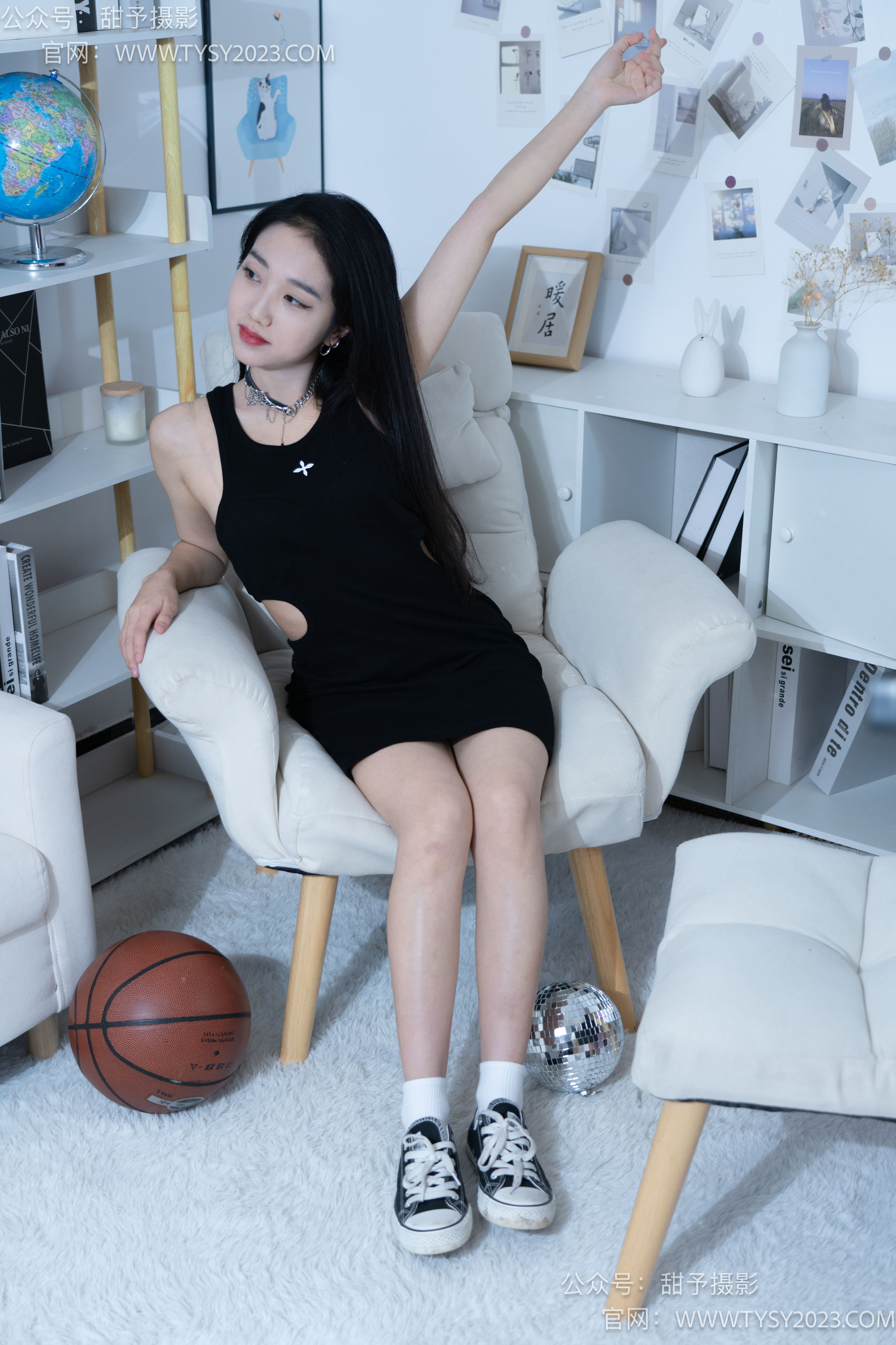 甜予摄影 No.082 筱筱 -帆布鞋、白棉袜、裸足 - 图片03