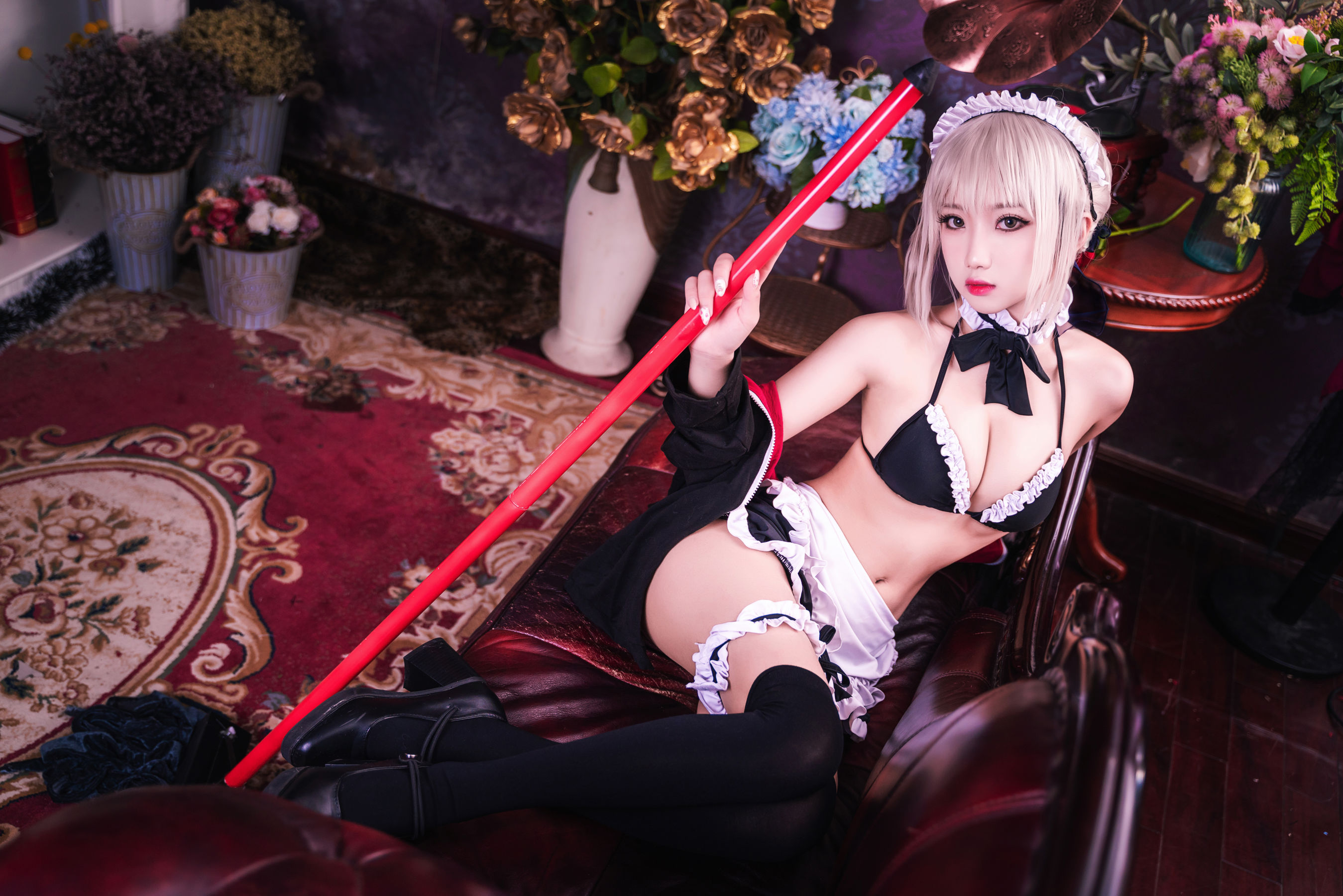 白嫩美少女 鬼畜瑶 - 黑呆女仆 (不知火舞)