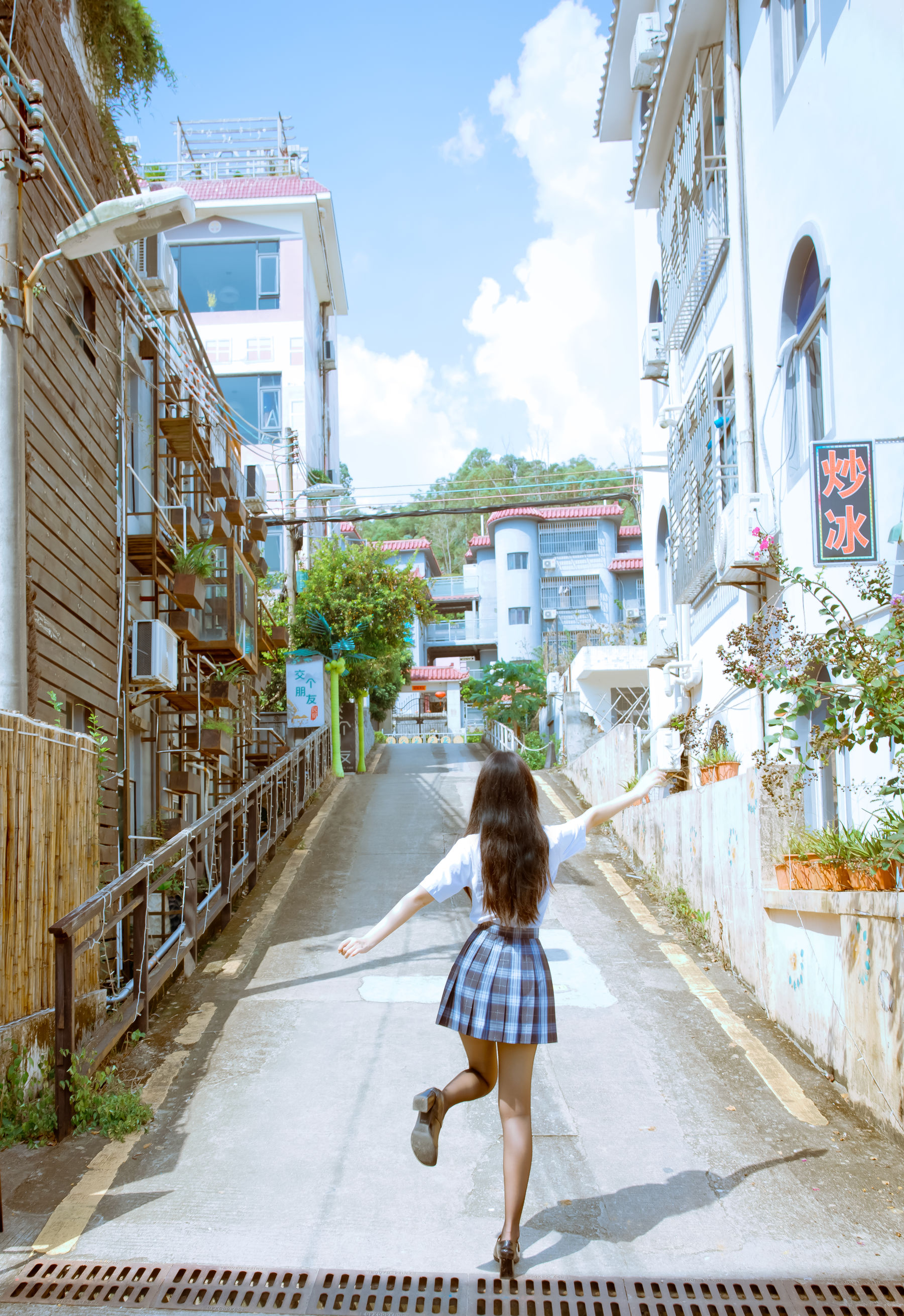 微博人气Coser不呆猫 - 泳衣JK学妹