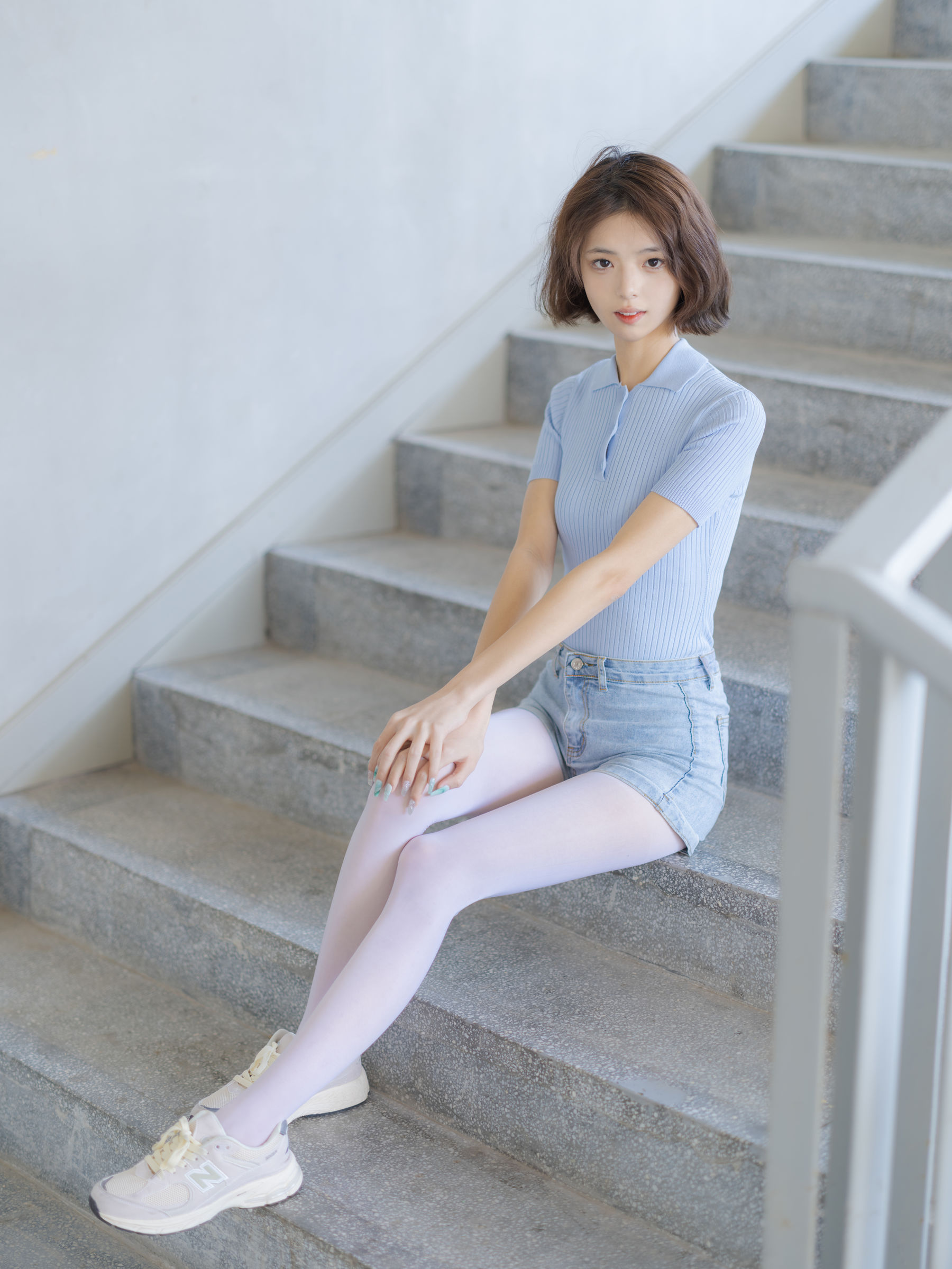 森萝财团写真 - 媛媛 试拍 15D超薄白丝 - 图片02