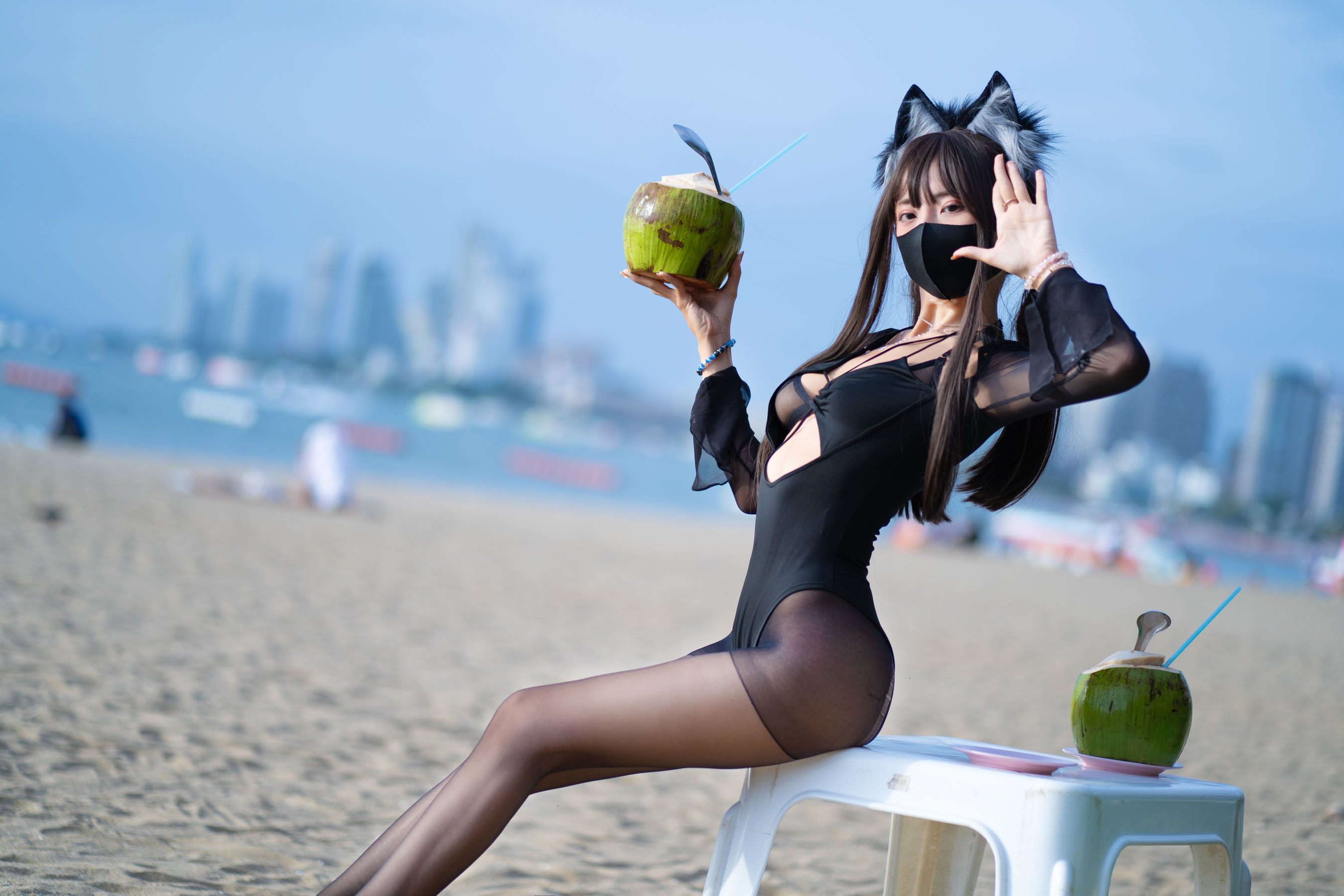 职业奶妈 三水子 - 黑丝泳装