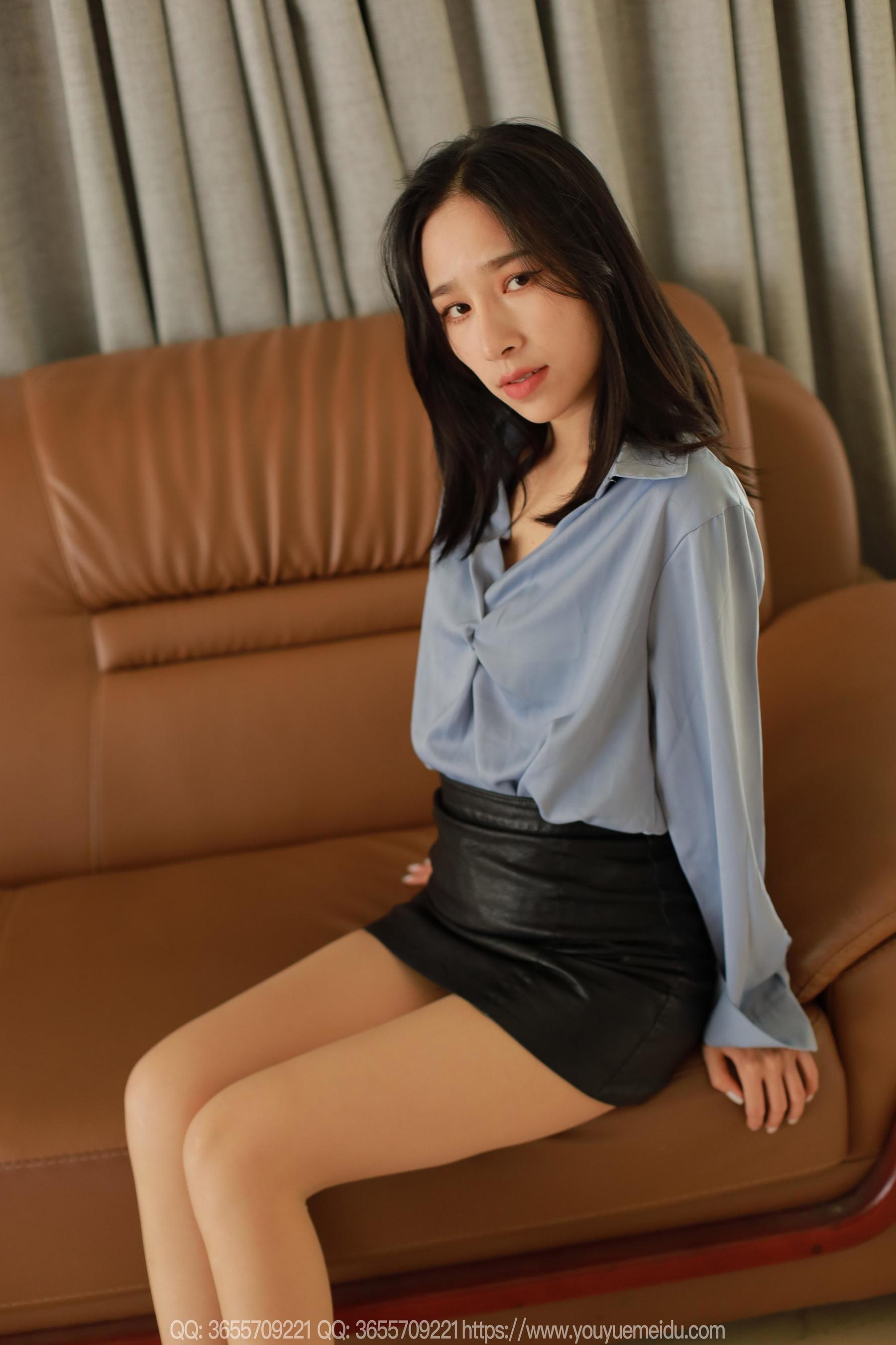 IESS异思趣向 - 模特： 美子 《蓝领OL》 - 图片06