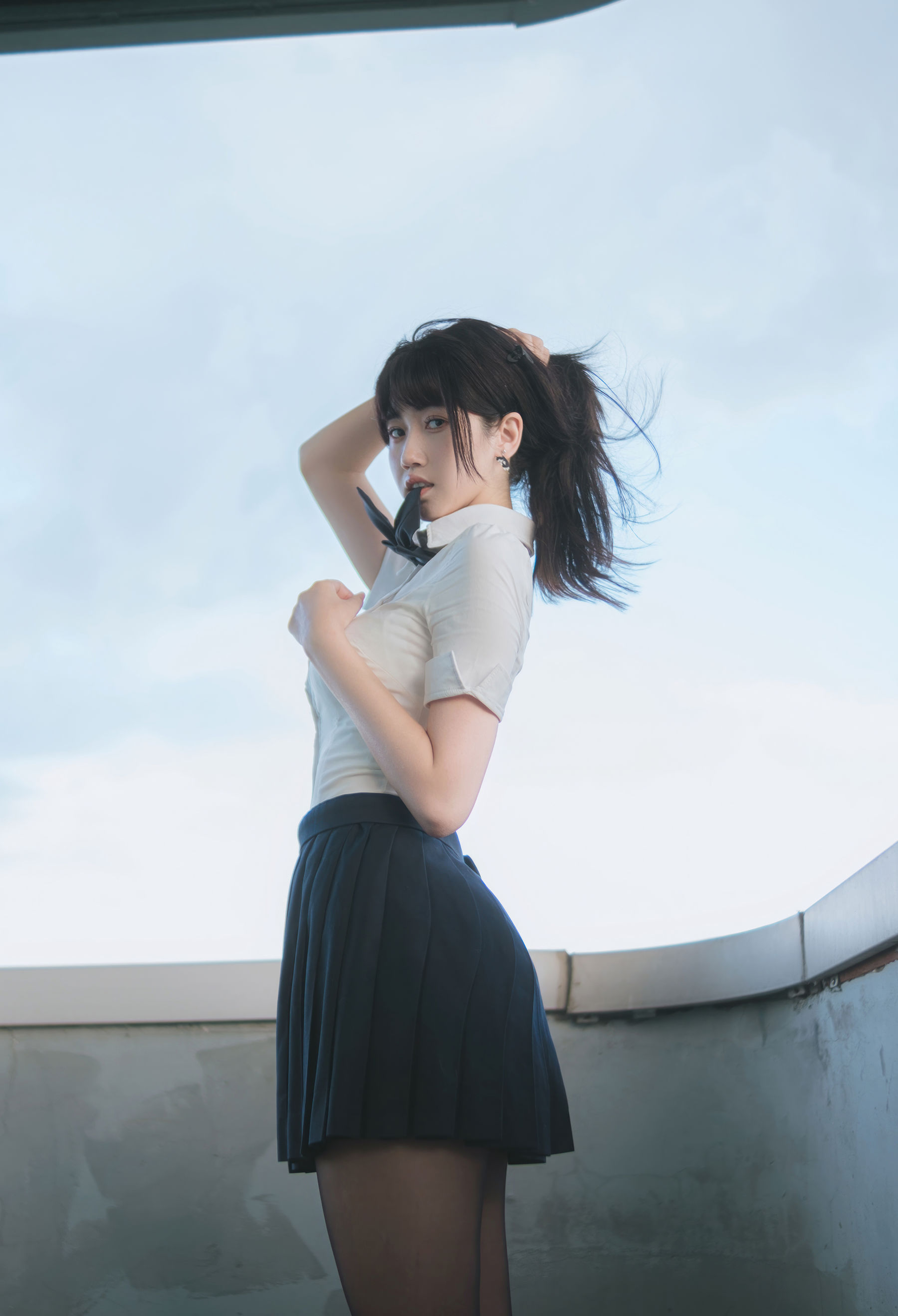 微博人气Coser 不呆猫 - JK学妹户外