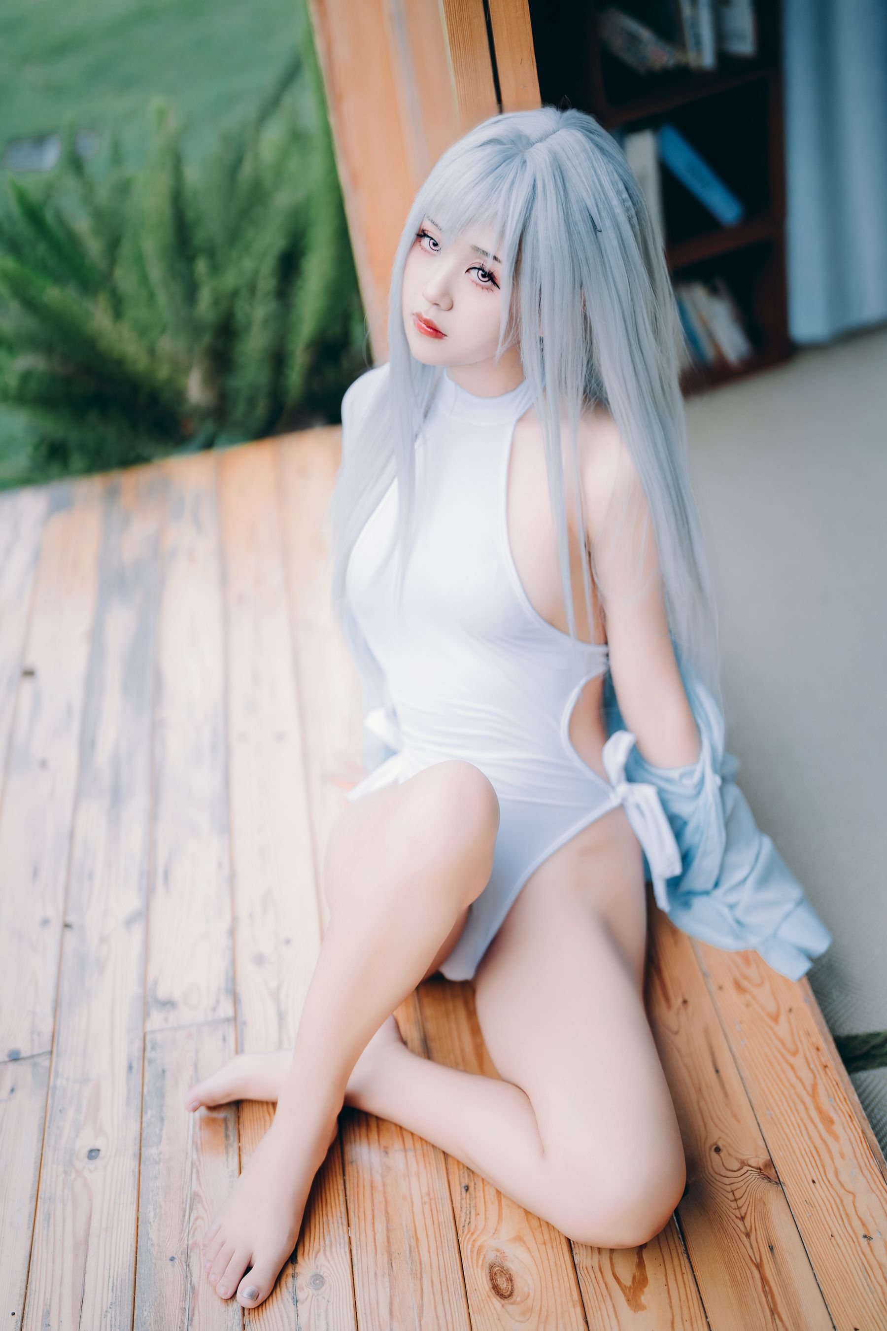 阳光美少女萌芽儿o0 - 白泳装