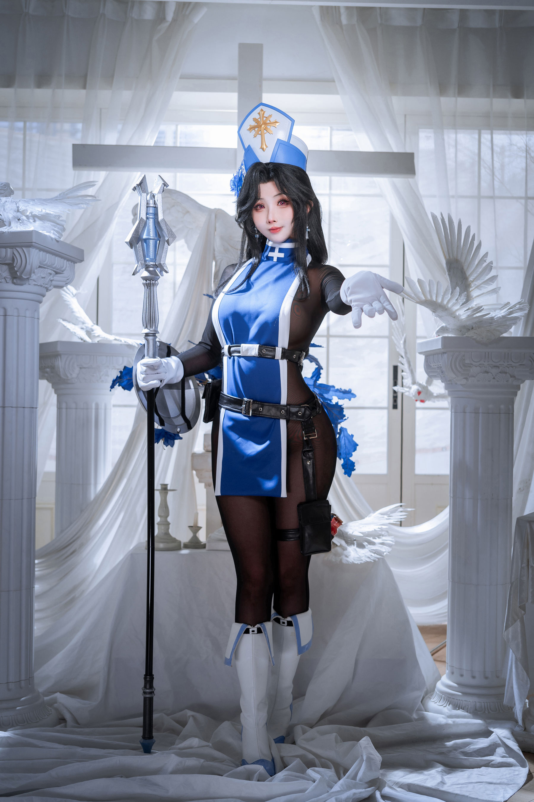 COS福利rioko凉凉子 - Nikke胜利女神 梅登冰玫瑰 - 图片03
