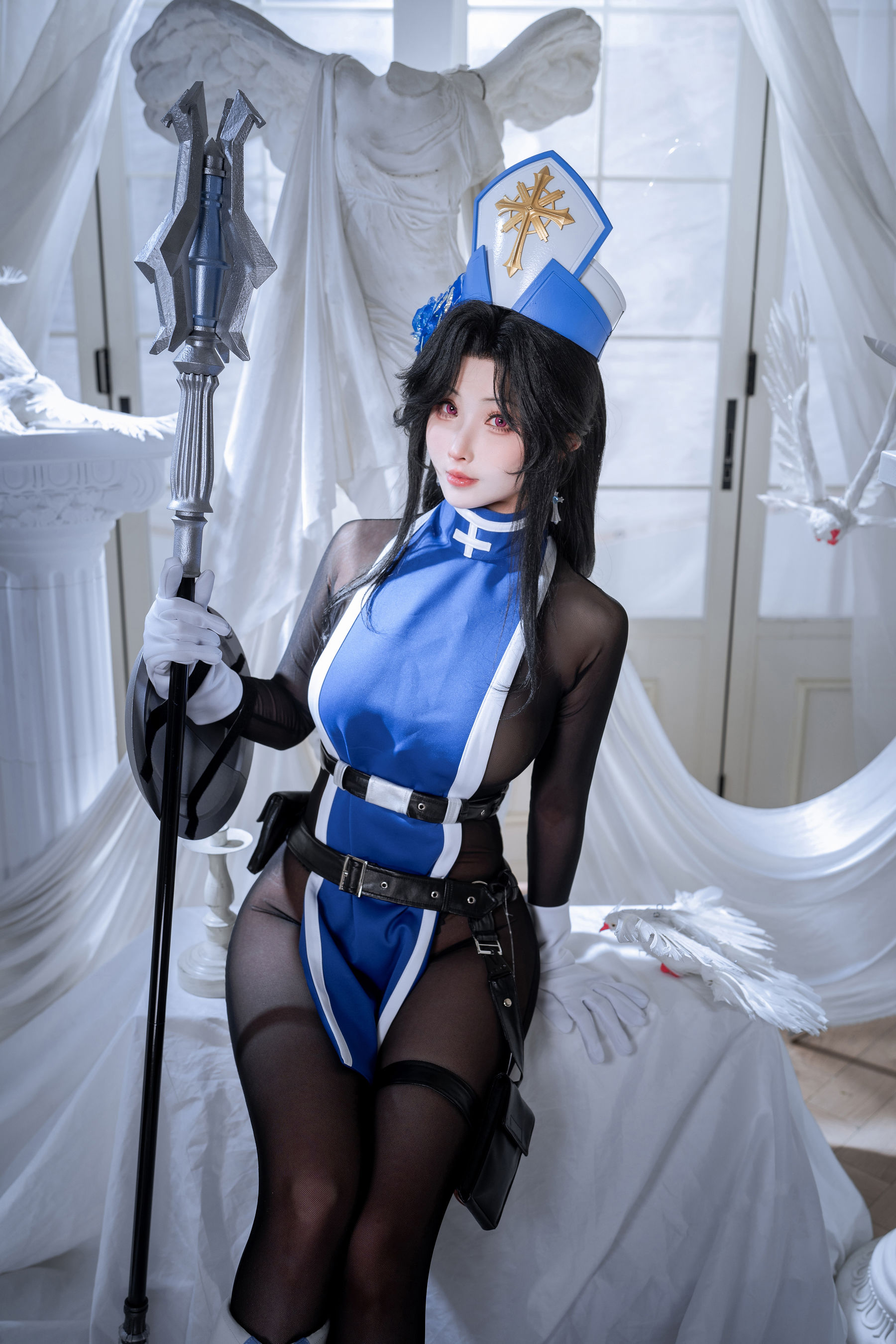 COS福利rioko凉凉子 - Nikke胜利女神 梅登冰玫瑰 - 图片05