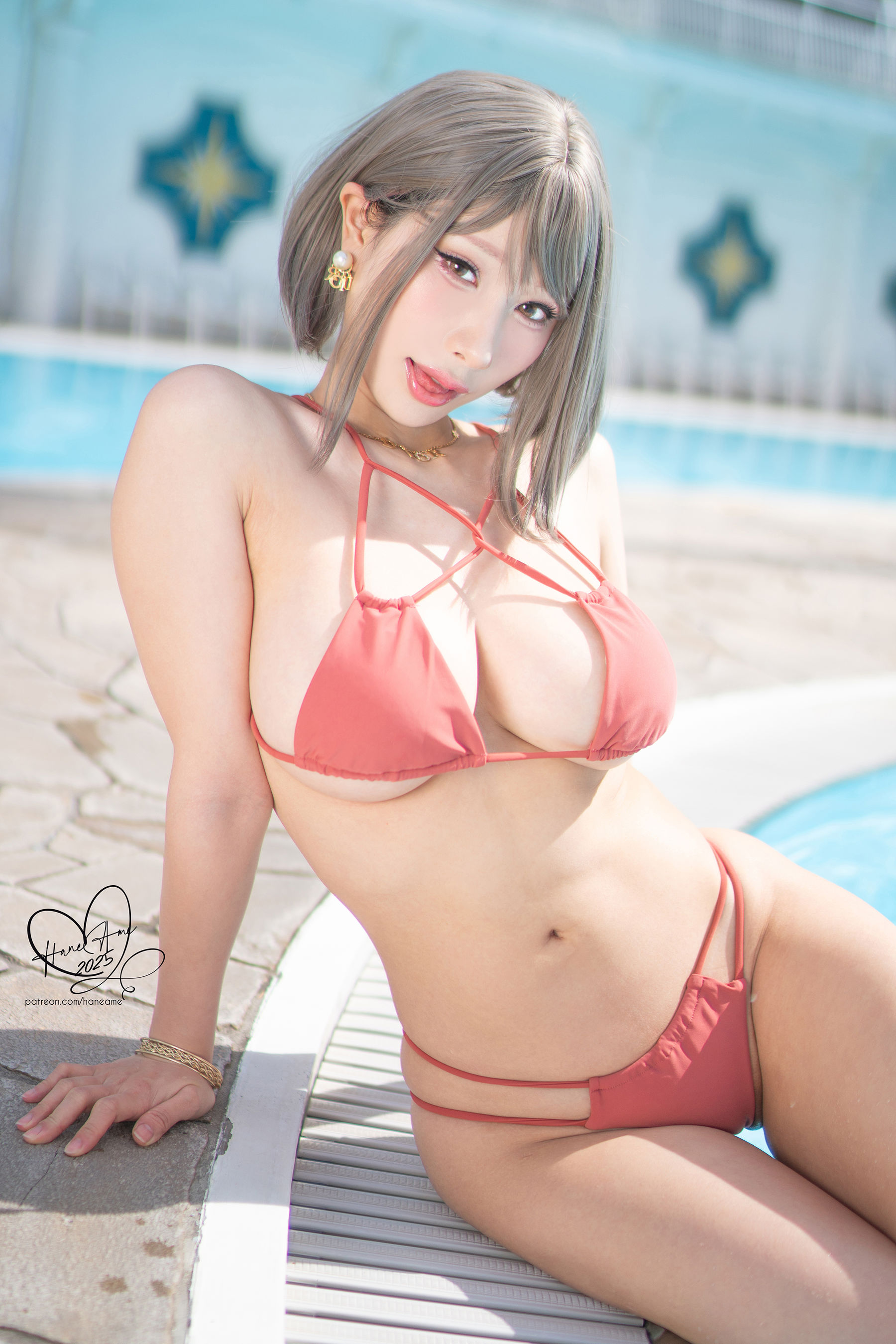 Hane Ame 雨波写真 - Original Tangerine Heat swimsuit 橘爆夏日 泳裝 - 图片03