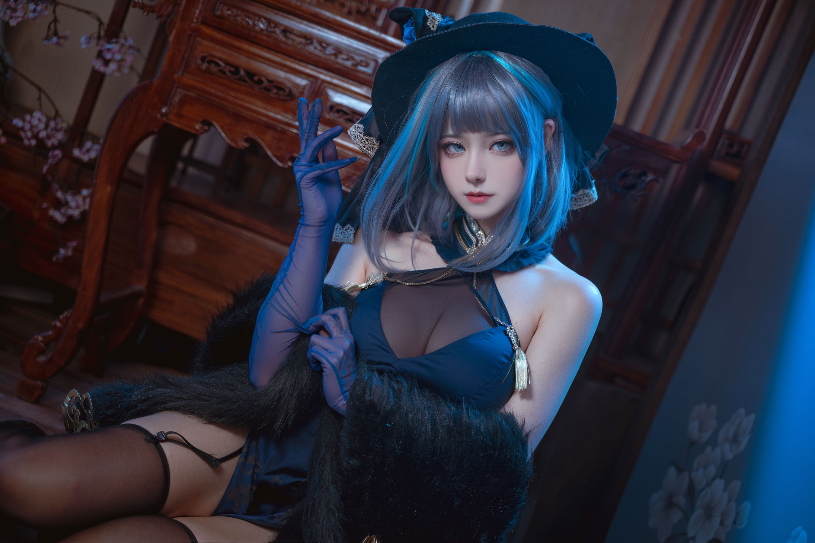 Seya-狮砸 - 碧蓝航线 柴郡 旗袍 - 图片02