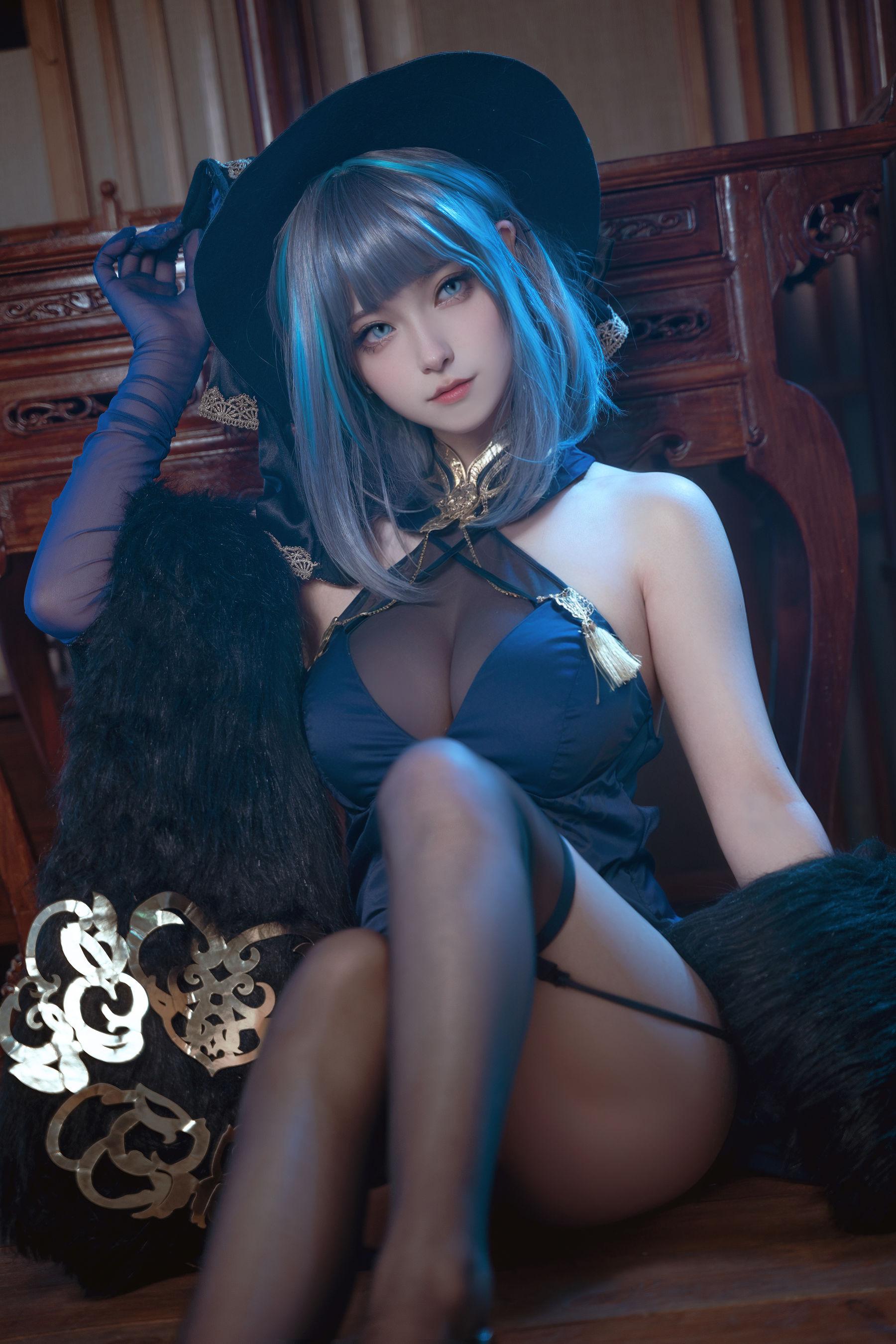 Seya-狮砸 - 碧蓝航线 柴郡 旗袍 - 图片05